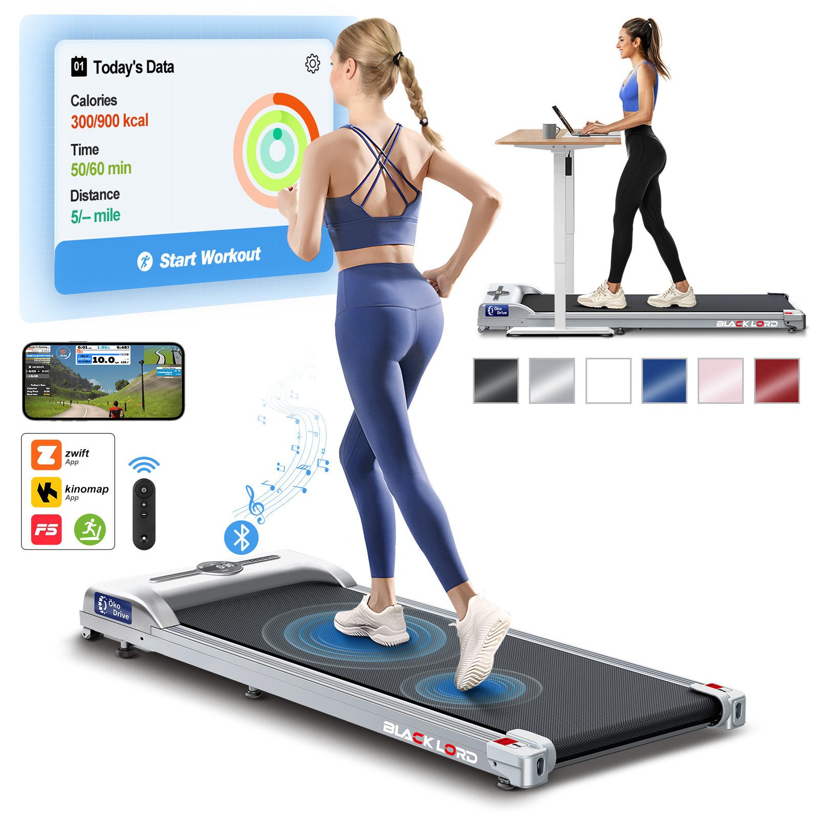 Laufband für Zuhause, Walking Pad, mit LED-Anzeige