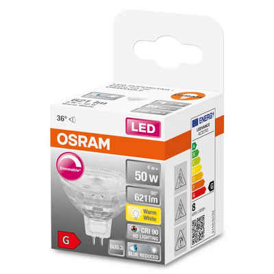 Osram LED-Leuchtmittel GU5.3 Superstar Plus MR16 HD LIGHTING, GU5.3, Warmweiß