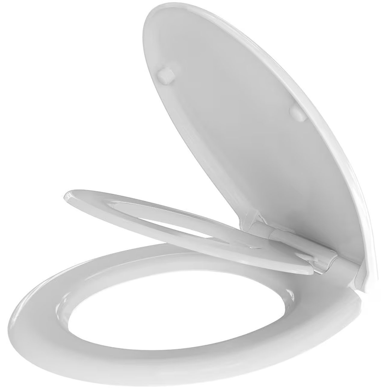 Sanit-Plast WC-Sitz 2-in-1 WC-Sitz mit Kindereinsatz & Absenkautomatik 44,5x37,2cm) Weiß, Familien-WC-Sitz mit Soft-Close & Quick-Release
