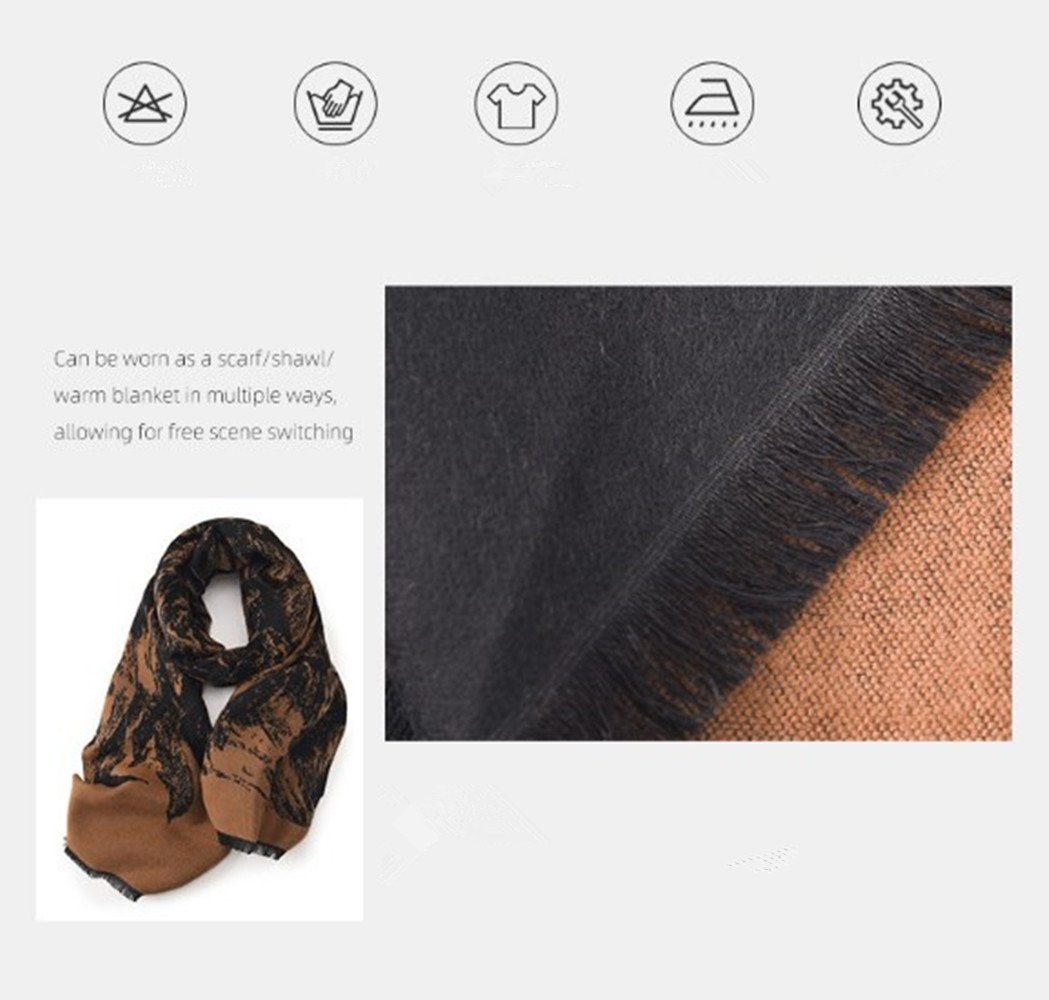 gray Qualität, Schal,kuschelweich,Winter Damen Halstuch Geschenk XDeer Modeschal Frauen Damen Poncho Schal für