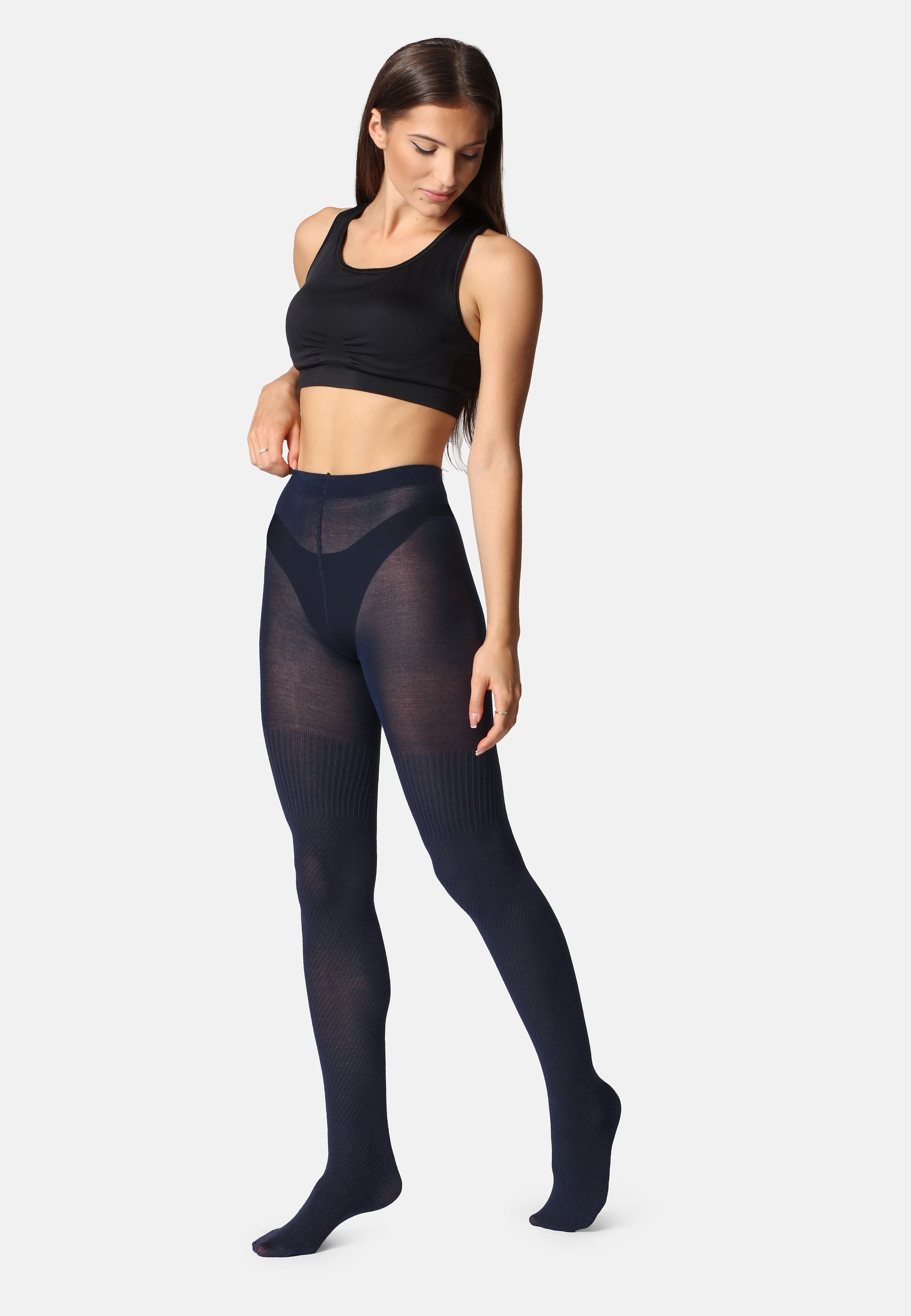 Bellivalini Strumpfhose Damen Strumpfhose aus Baumwolle BLV-1116 100 DEN (1 St) – Bild 5 von 5
