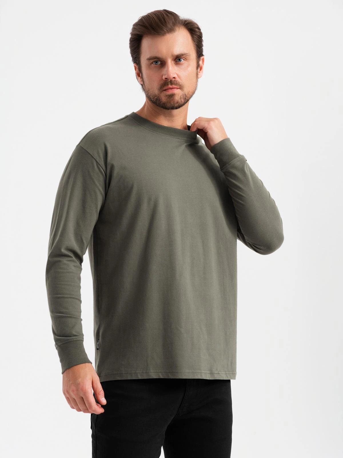 OMBRE Longsleeve Herren-Langarmshirt LOOSE FIT aus günstig online kaufen