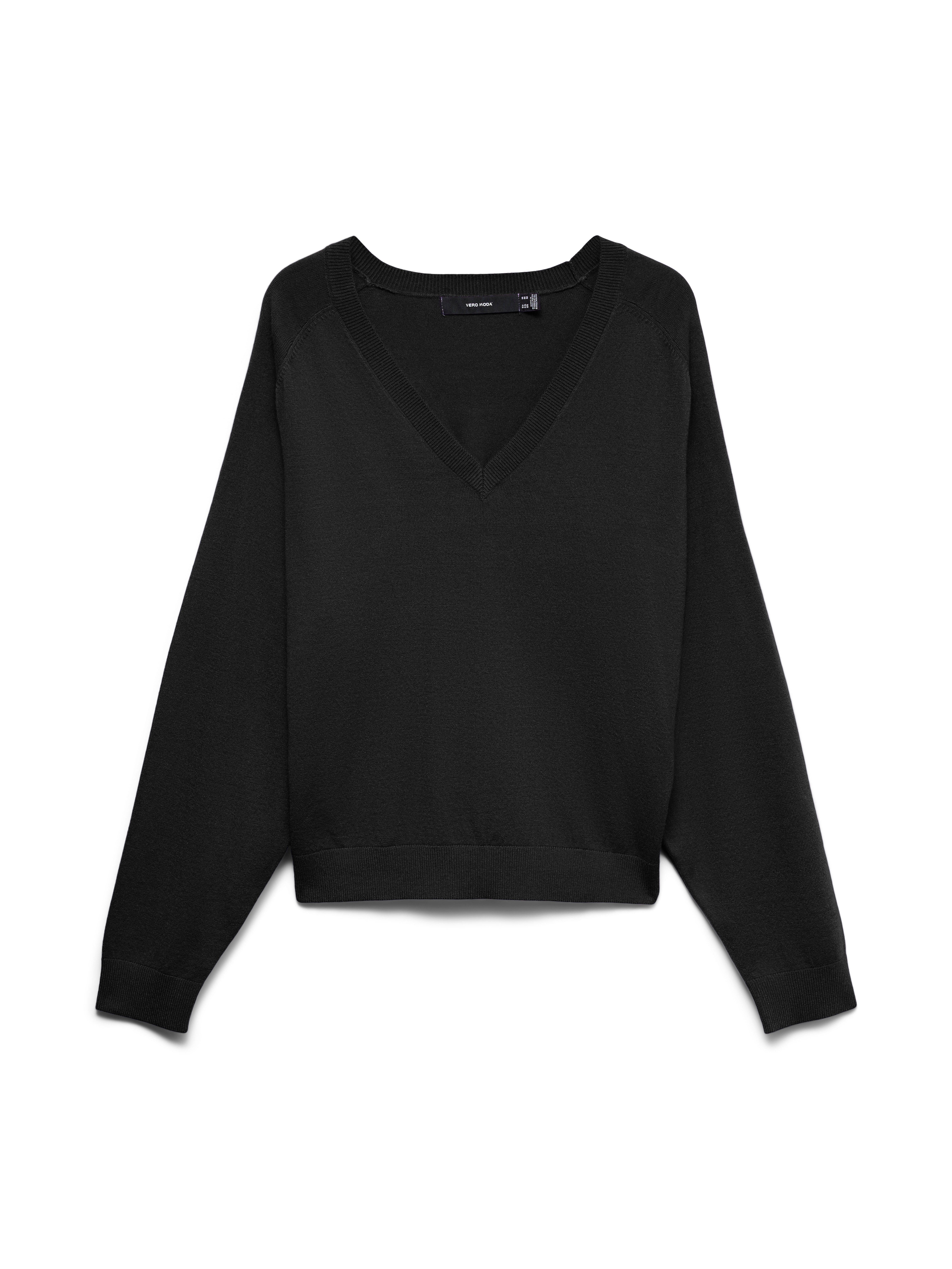 Vero Moda Strickpullover VMHOLLY KARIS LS V-NECK PULLOVER BOO Viskosemischung