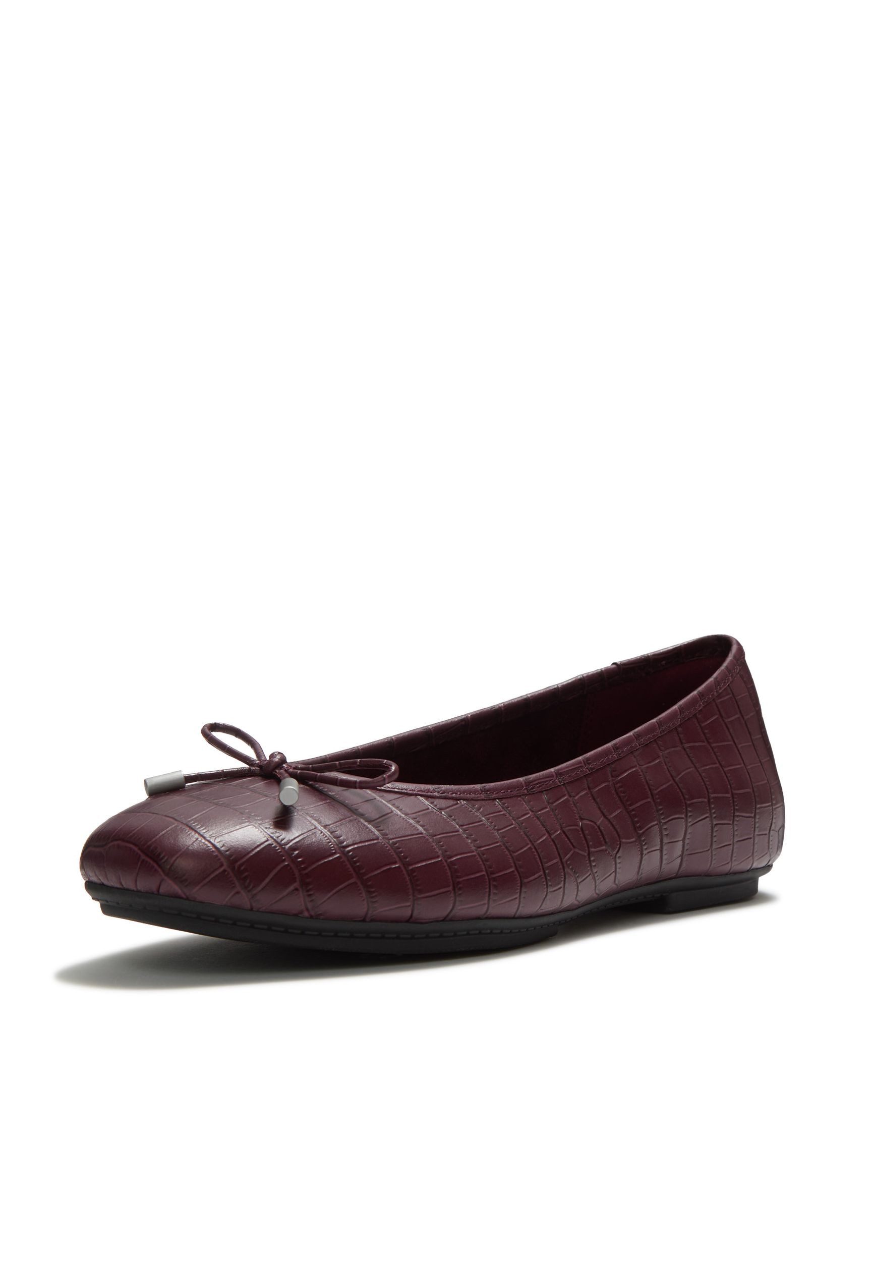 Fitflop DELICATO CROCODILE BALLERINAS Ballerina Dark Merlot