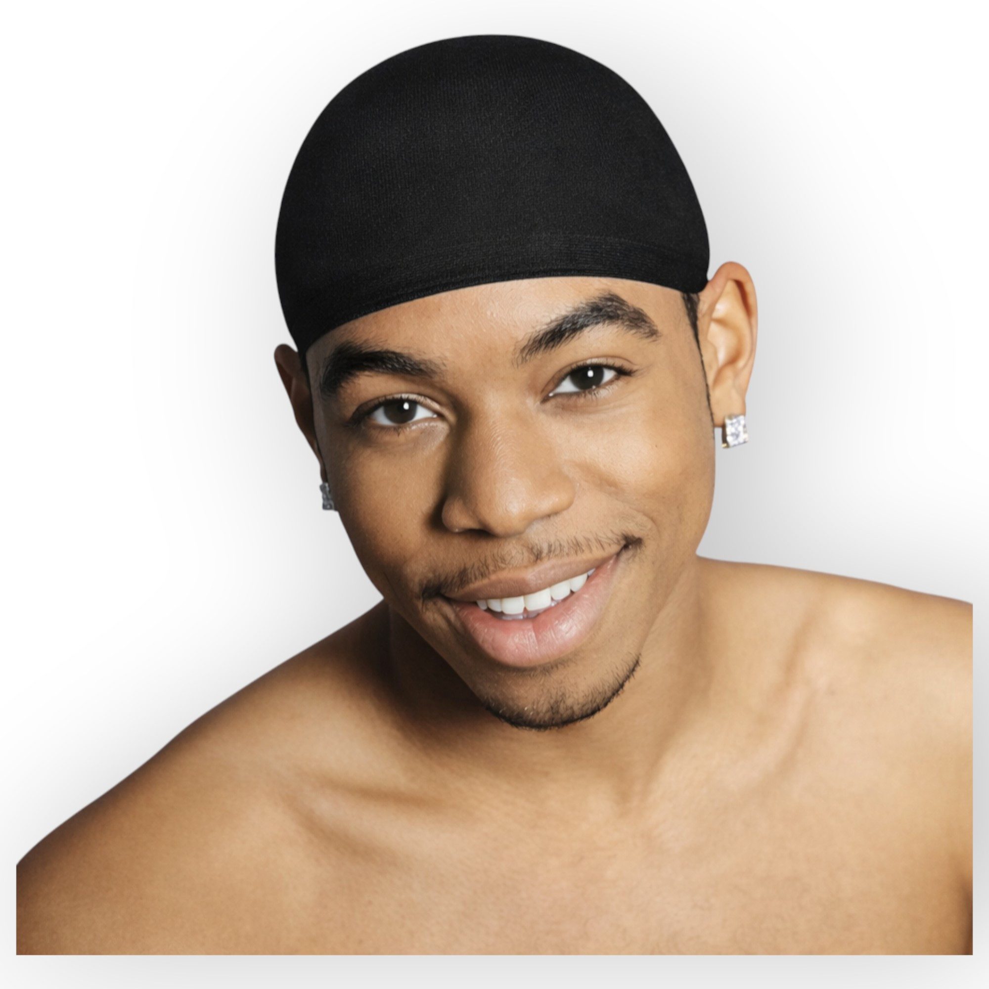 HC Haartrockenhaube Wave cap Stocking Black, 1-Packung, rutschfester Sitz, ideal für Waves und Braids