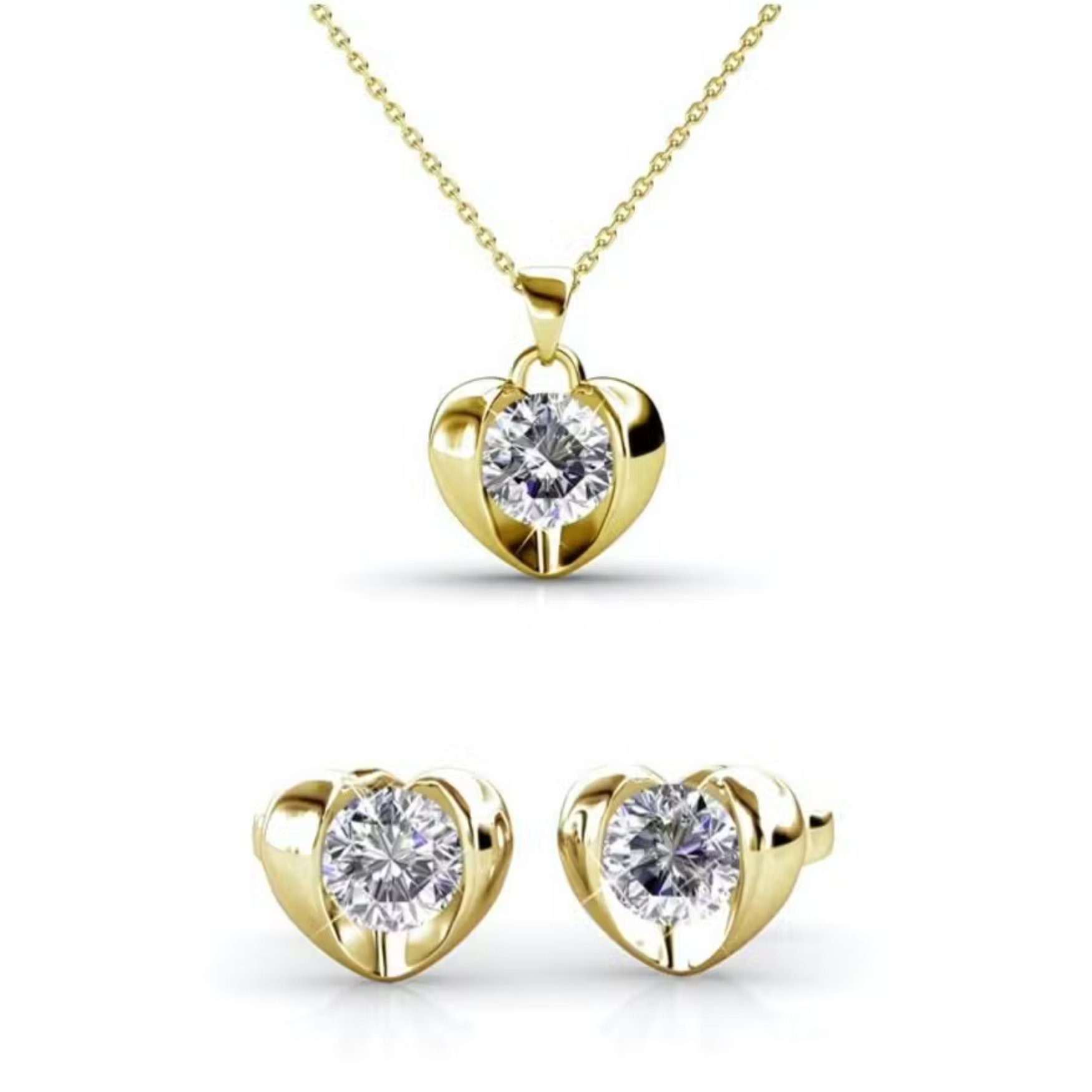 Ella Eisvogel Schmuckset "Love" Herzkette & günstig online kaufen