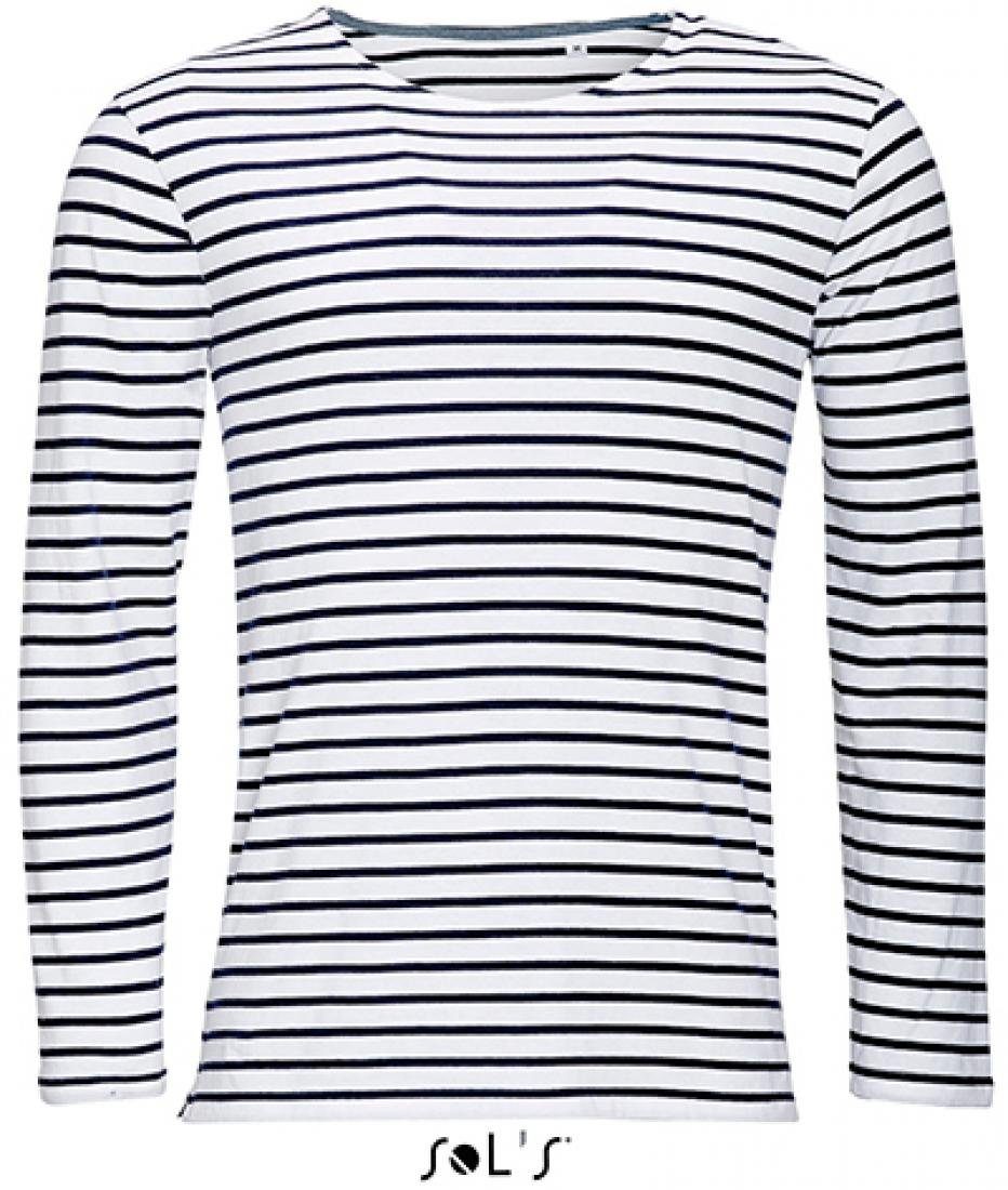 SOLS Langarmshirt Herren Longsleeve Striped T-Shirt günstig online kaufen