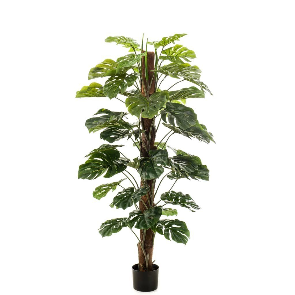 Künstliche Zimmerpflanze Kunstpflanze Monstera an Stangen 150 cm