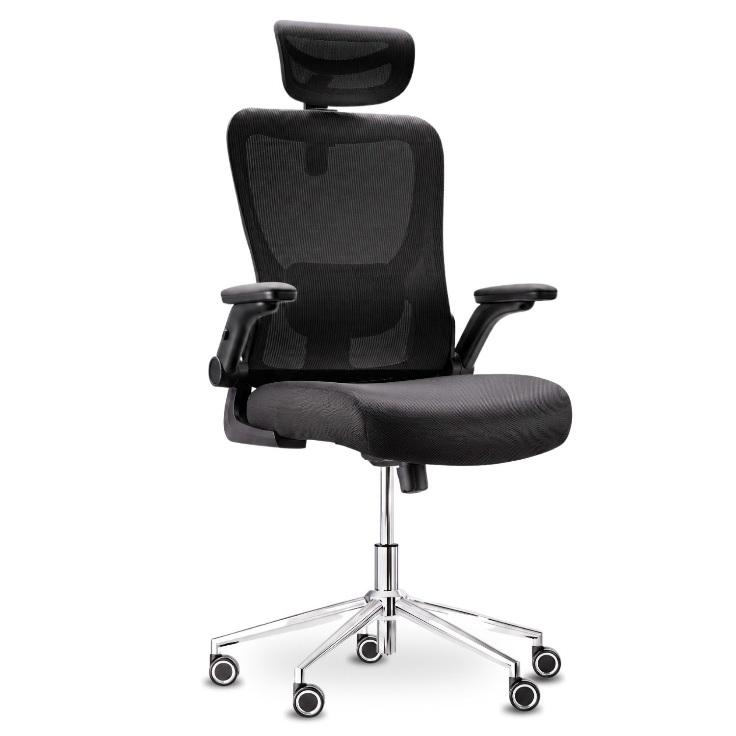 LUTIVO Bürostuhl Ergonomisch & Individuell Anpassbar, Home Office Schreibtischstuhl (Bürostuhl Alpha, Bravo), Einstellung für Sitzhöhe, Kopfstütze, Armlehnen und Rücken Support