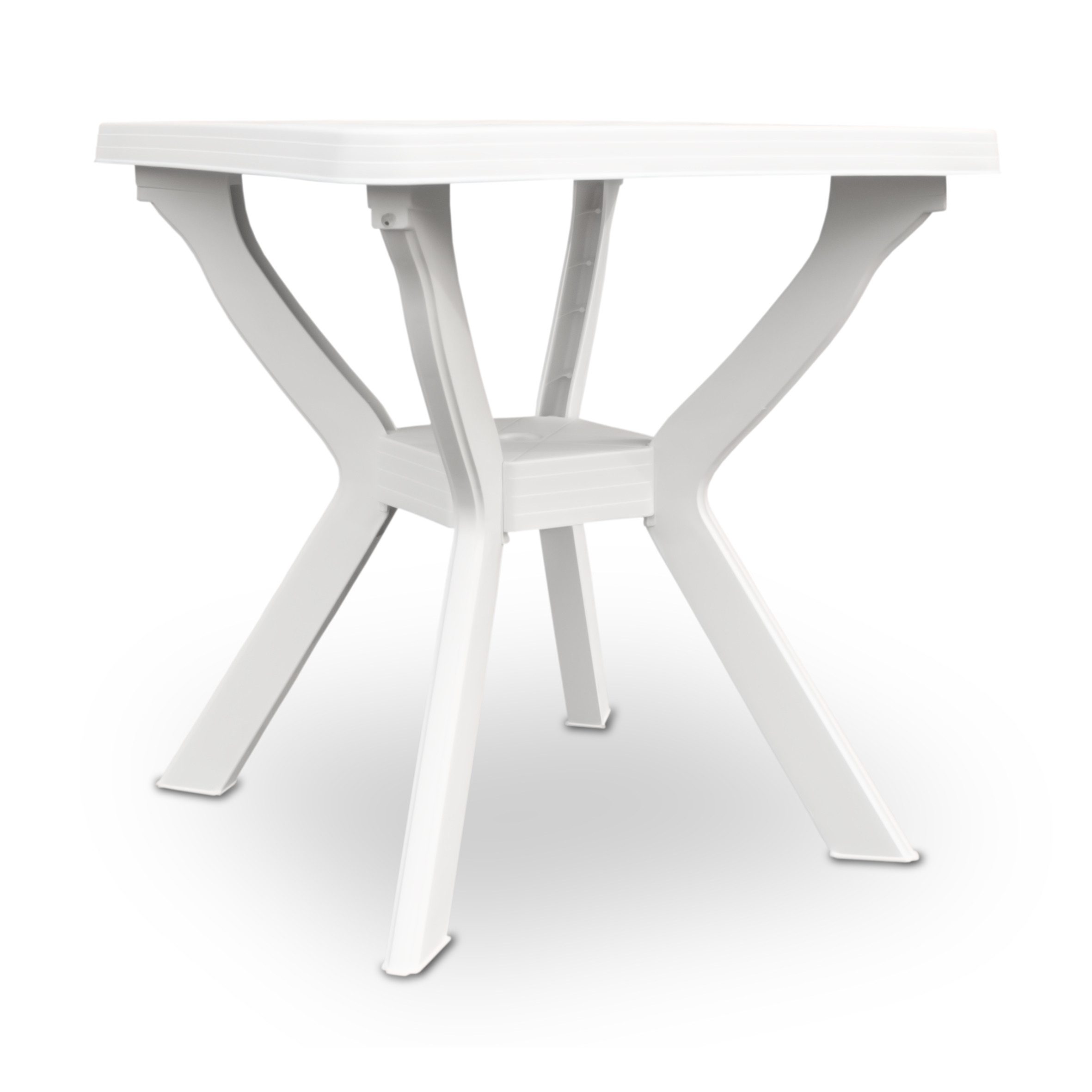 Spetebo Gartentisch Kunststoff Outdor Tisch quadratisch 70 cm (Anzahl, 1-St., Stück), mit modernem X-Gestell