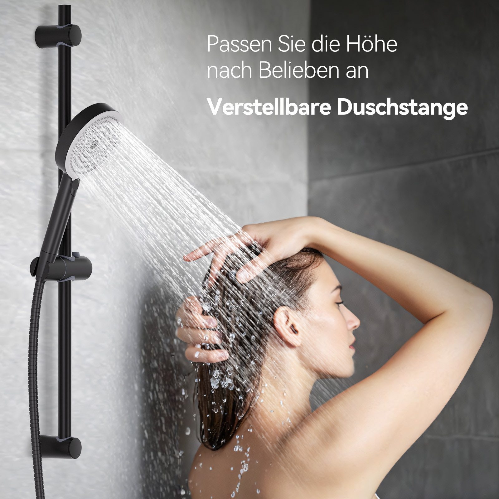 DERW MAX Duschsystem Duschstange mit Duschwanne günstig online kaufen