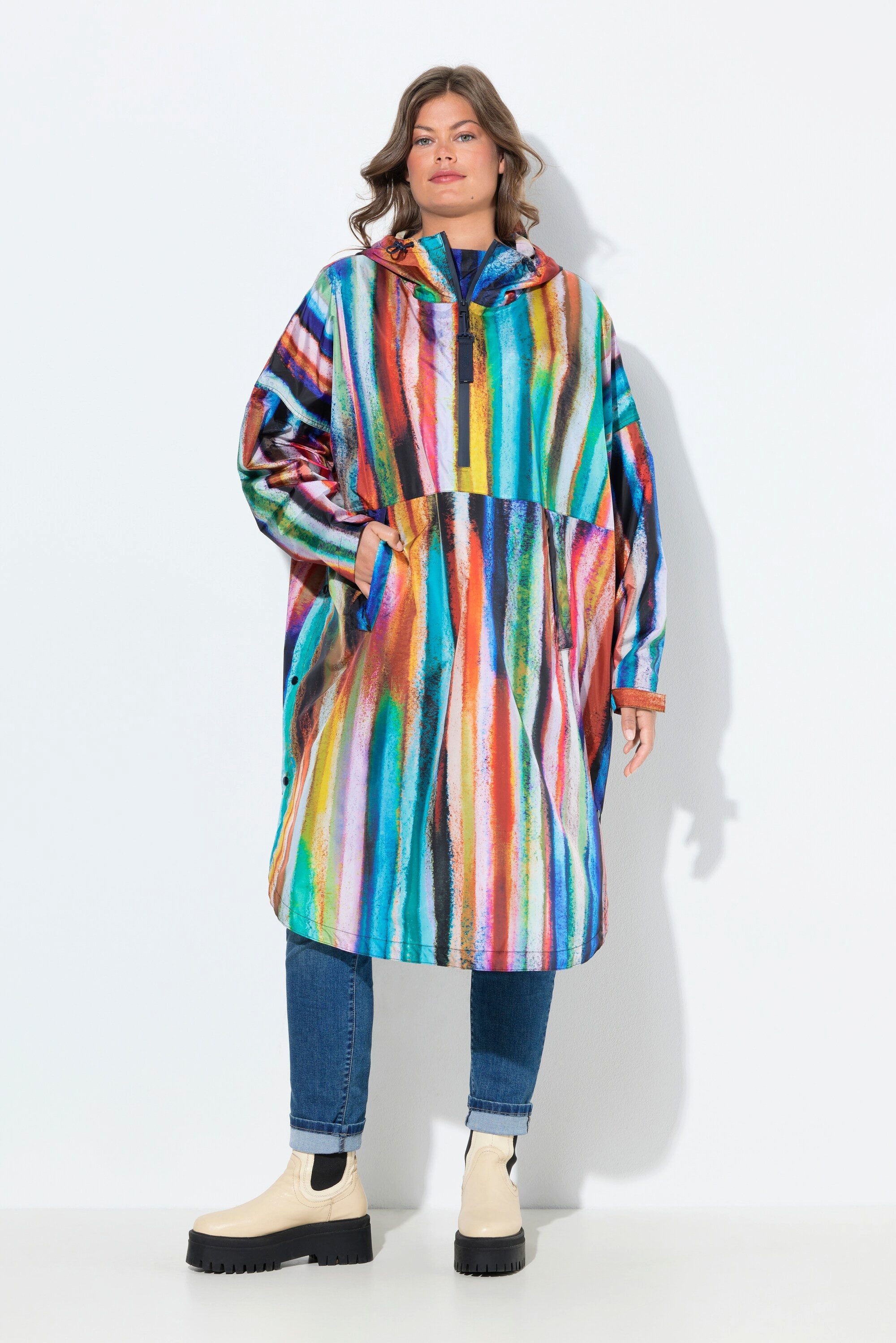 Laurasøn Funktionsjacke Funktions-Regencape Unisex Print Kapuze