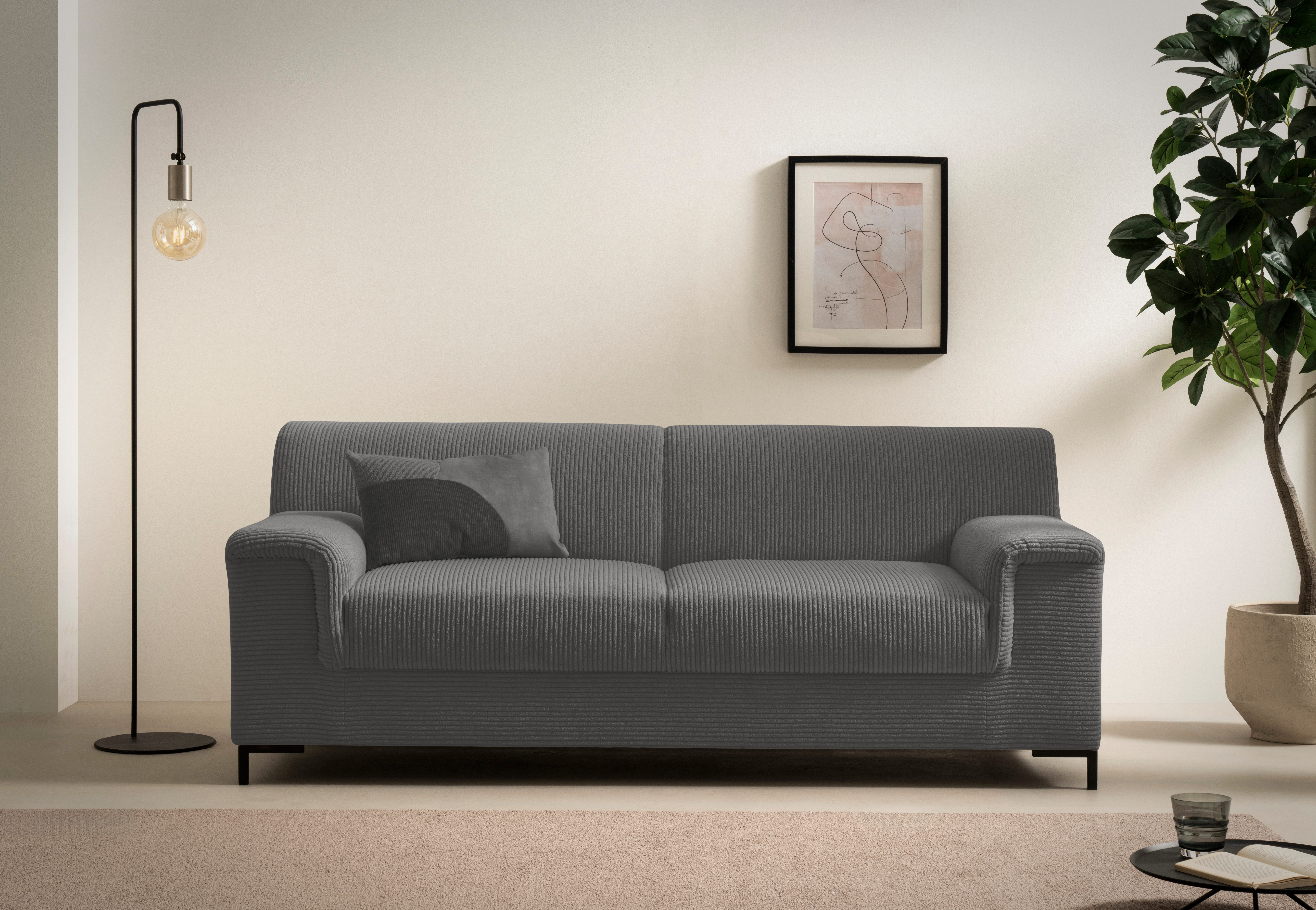 Home affaire 2,5-Sitzer Jamie 2 auch in Cord B/T/H: 192/81/76 cm, zeitlos, modern, mit komfortablem Federkern