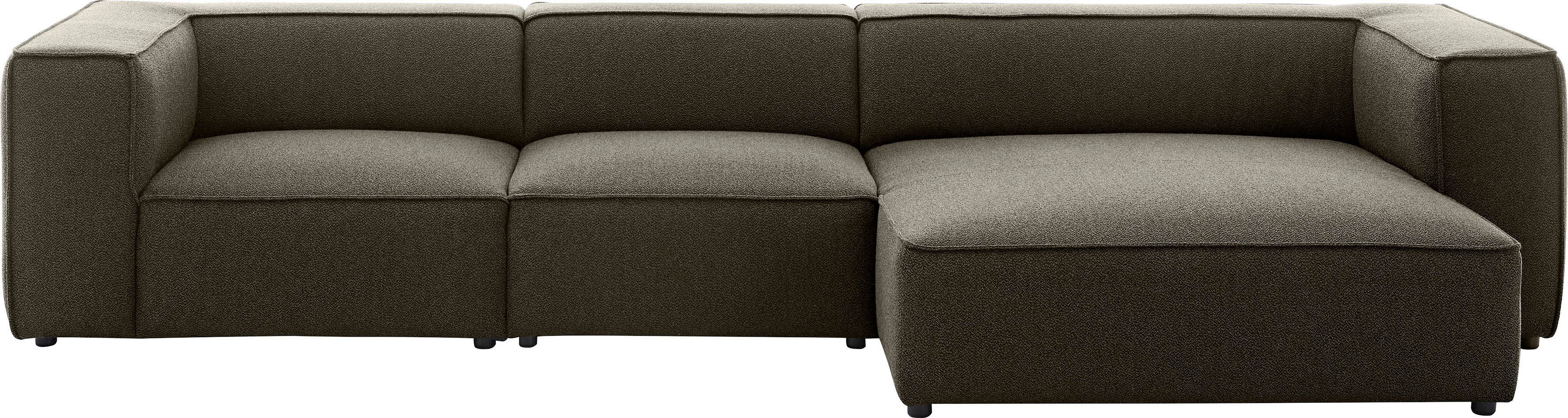 W.SCHILLIG Ecksofa around-the-block Mega Sofa, viel Platz und hoher Sitzkomfort, L-Form, mit eleganter Biese, mit Federkern, Breite 341 cm