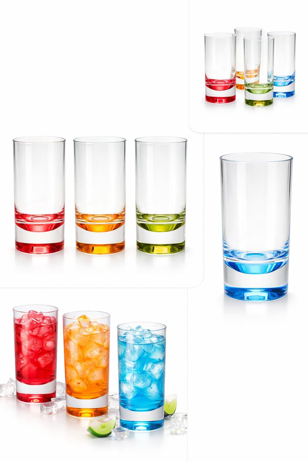 Mach1 Gläser-Set Acrylgläser 4er Set robuste Trinkgläser 290ml für Garten, Camping