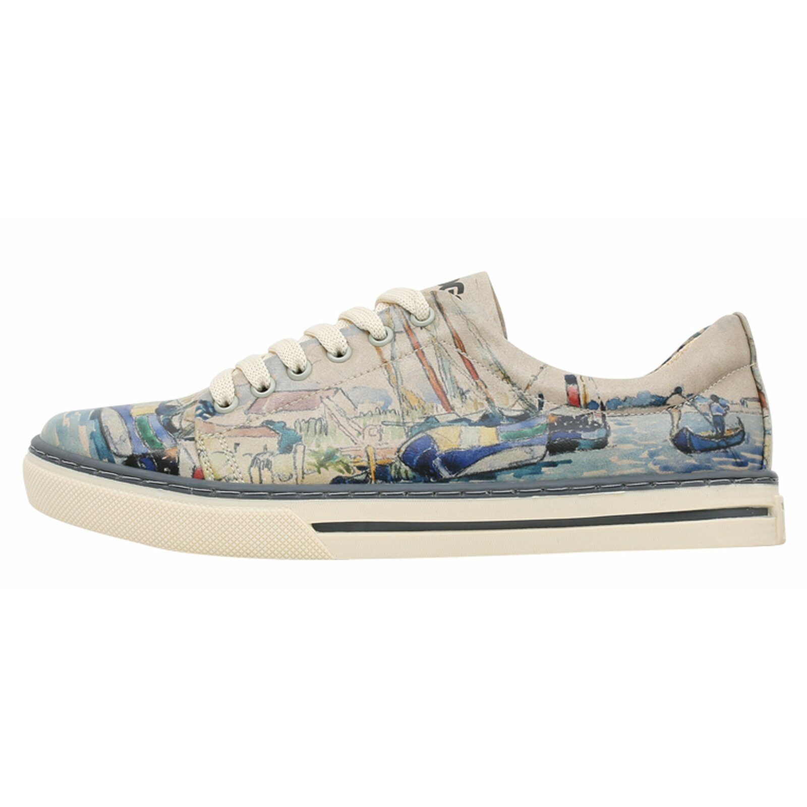 DOGO Classic Schnürsneaker Watercolor And Sailors Damen Sneaker Sneaker Handgefertigt