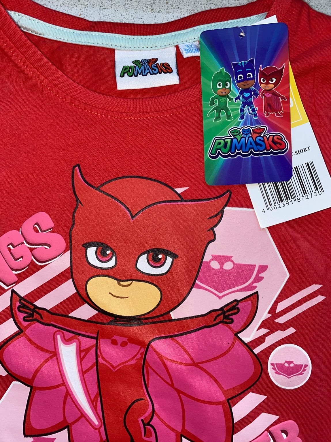 PJ Masks Print-Shirt 3x Mädchen T-Shirts PJ Mask Pyjama Helden 3- 8 Jahre