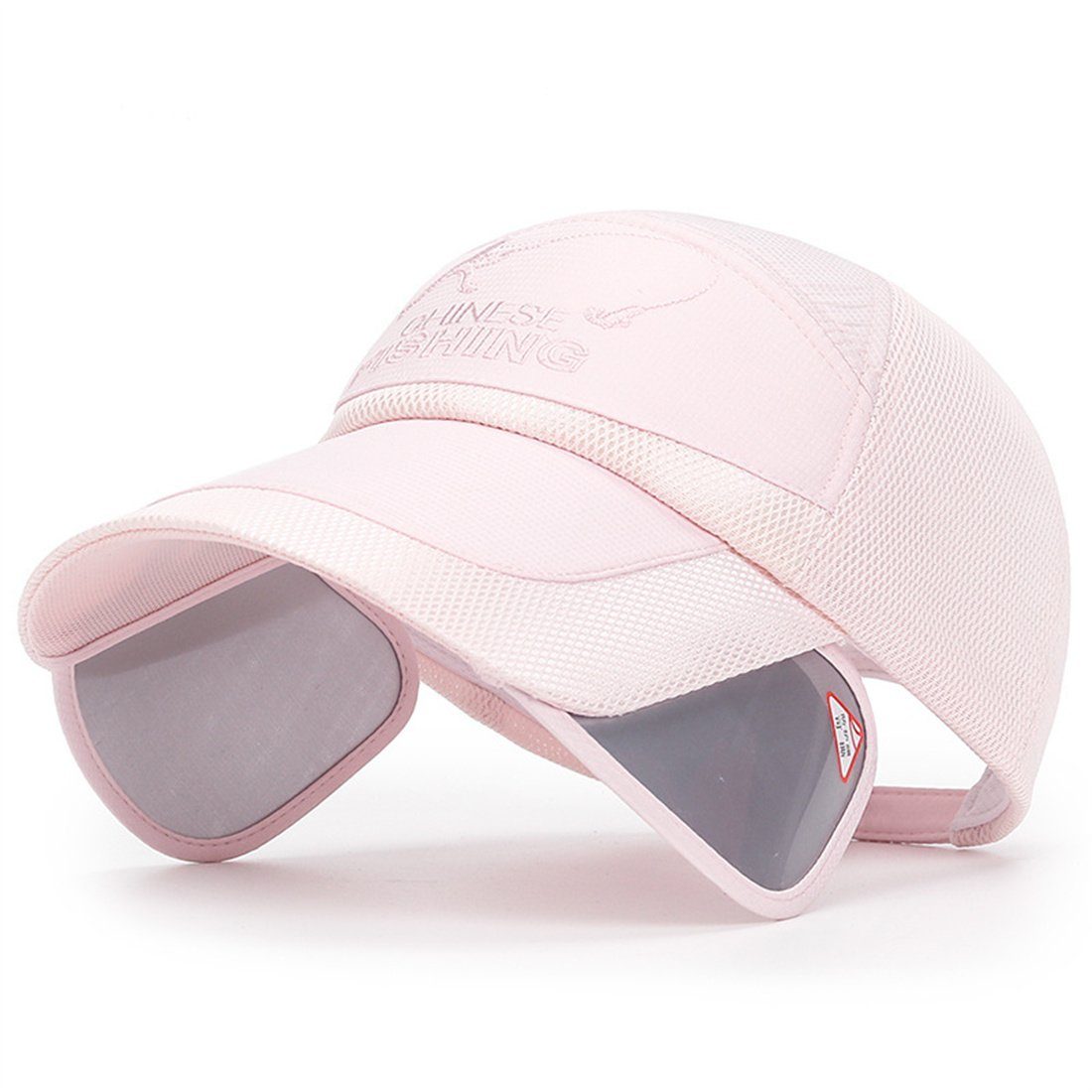 DÖRÖY Baseball Cap Baseballmütze für den Sommer zum Angeln, anziehbare Mütze mit Krempe Rosa