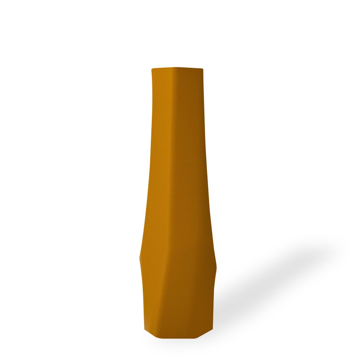100% 3D des hexagon Vasen, Materials Dekovase 1 Vase), Farben, Wasserdicht; (basic), Leichte - viele Ocker the 3D-Druck (Rillung) - Struktur Decorations (Einzelmodell, vase innerhalb (gelb( Shapes