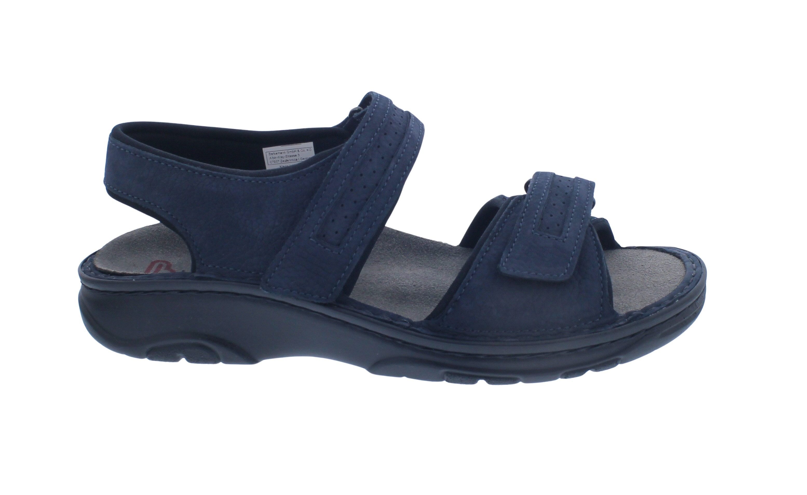 BERKEMANN Berkemann Fabian, Sandale, schwarzblau, Nubukleder, Wechselfußbett, We Sandale