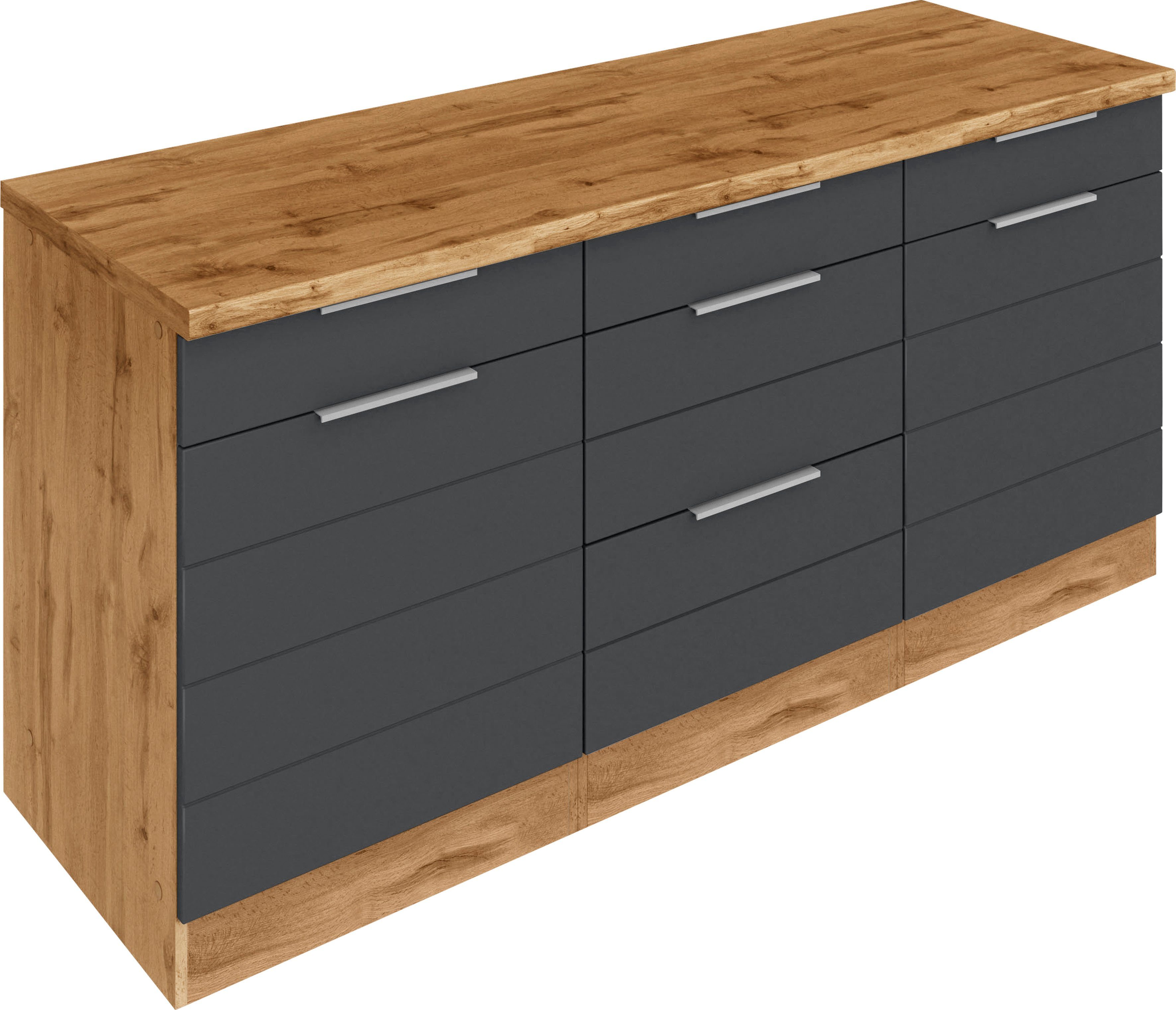 KOCHSTATION Unterschrank "KS-Luhe", 180 cm breit, für viel Stauraum, MDF-Fr günstig online kaufen