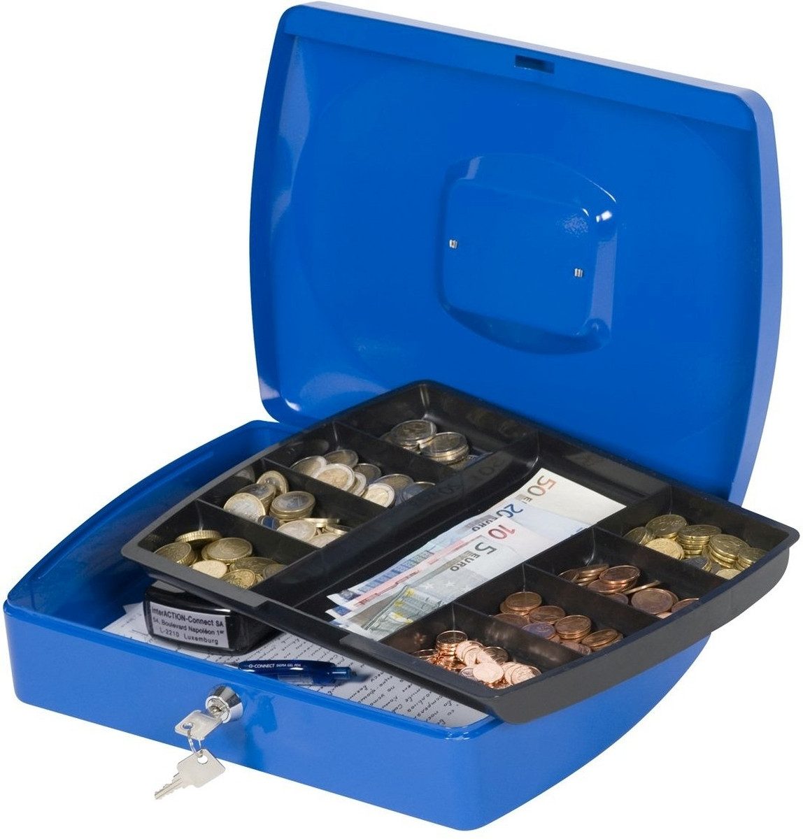 Connect Geldkassette Geldkassette BxTxH 325x235x85 mm blau