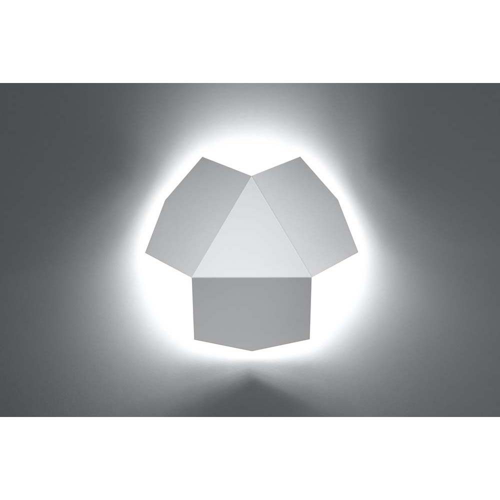 Weiß 32 Wandleuchte Wohnzimmer Leuchtmittel H Design etc-shop cm inklusive, Wandleuchte, nicht Stahl Wandlampe