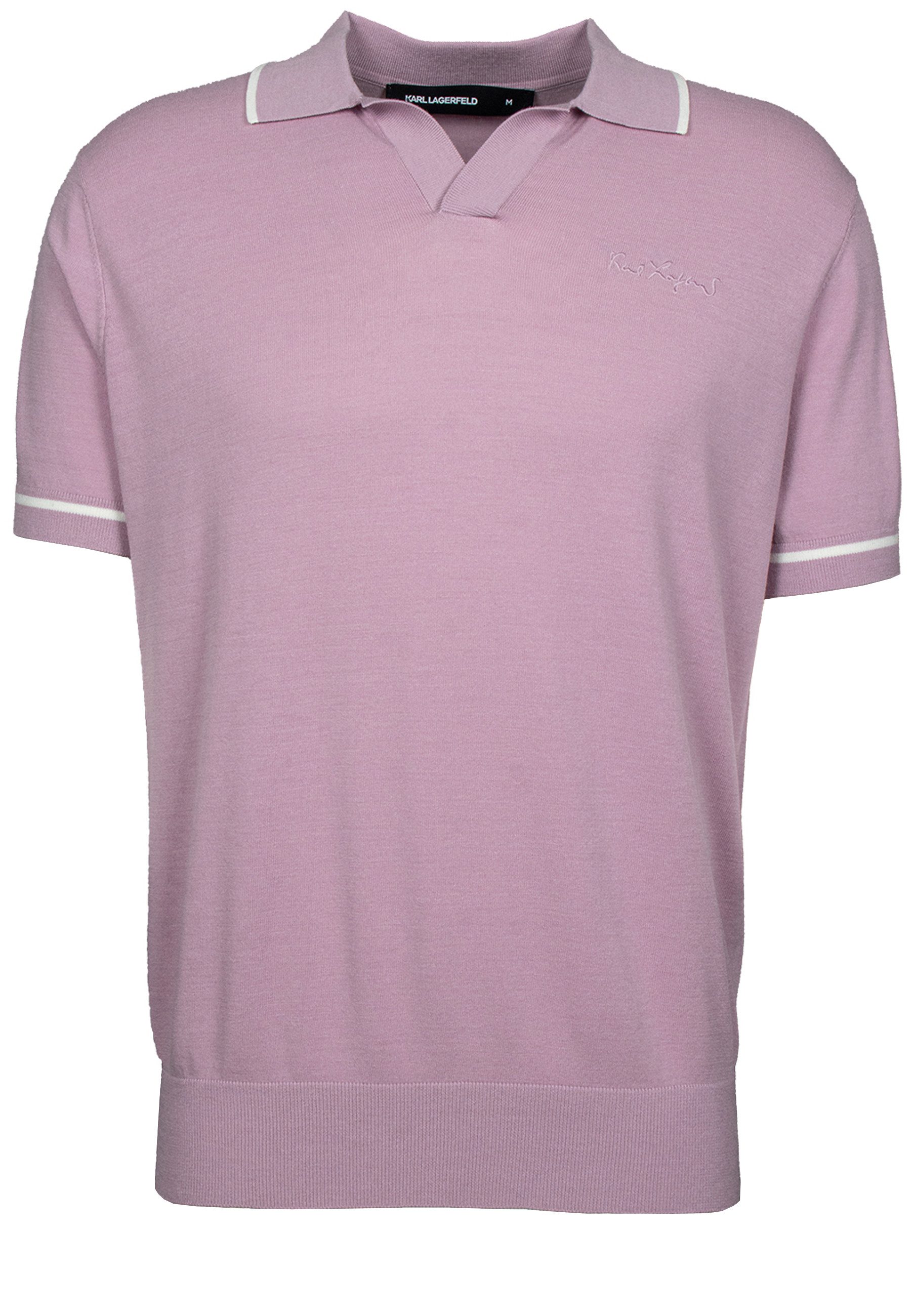 LAGERFELD Poloshirt mit kontrastfarbigen Details (1-tlg)