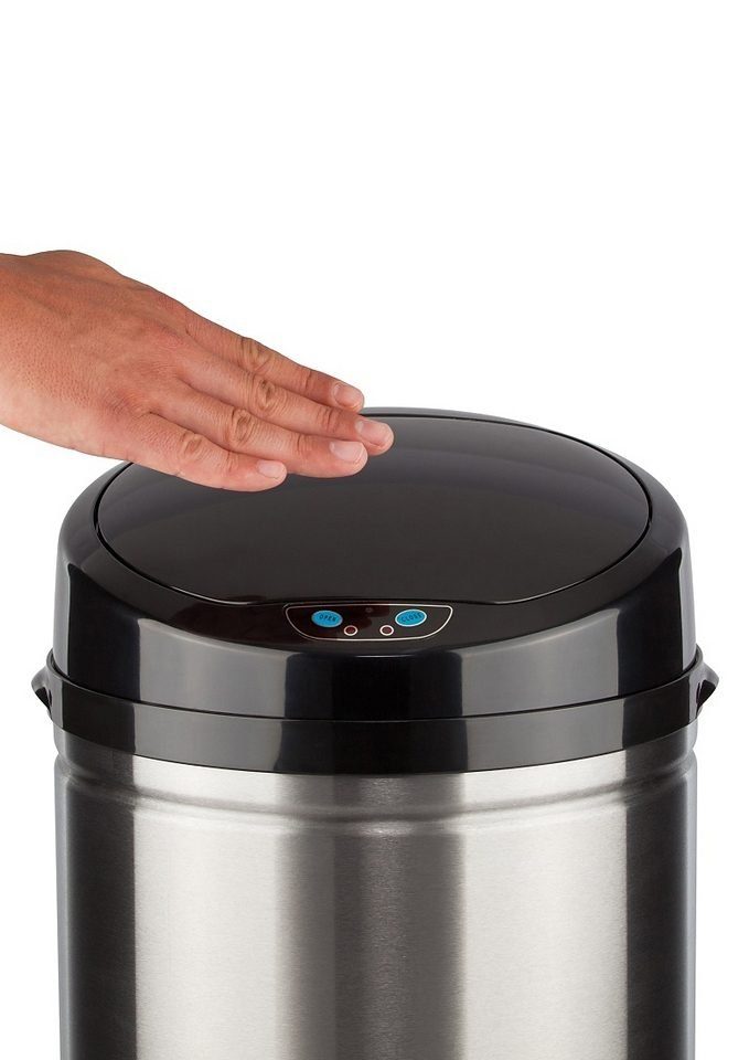 ECHTWERK Mülleimer INOX BRUSHED, Infrarot-Sensor, Korpus aus Edelstahl, Fassungsvermögen 42 Liter