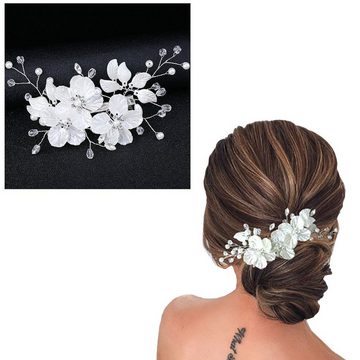 GLAMO Diadem Haarspangen für Frauen, floraler Haarschmuck für Bräute, Hochzeiten