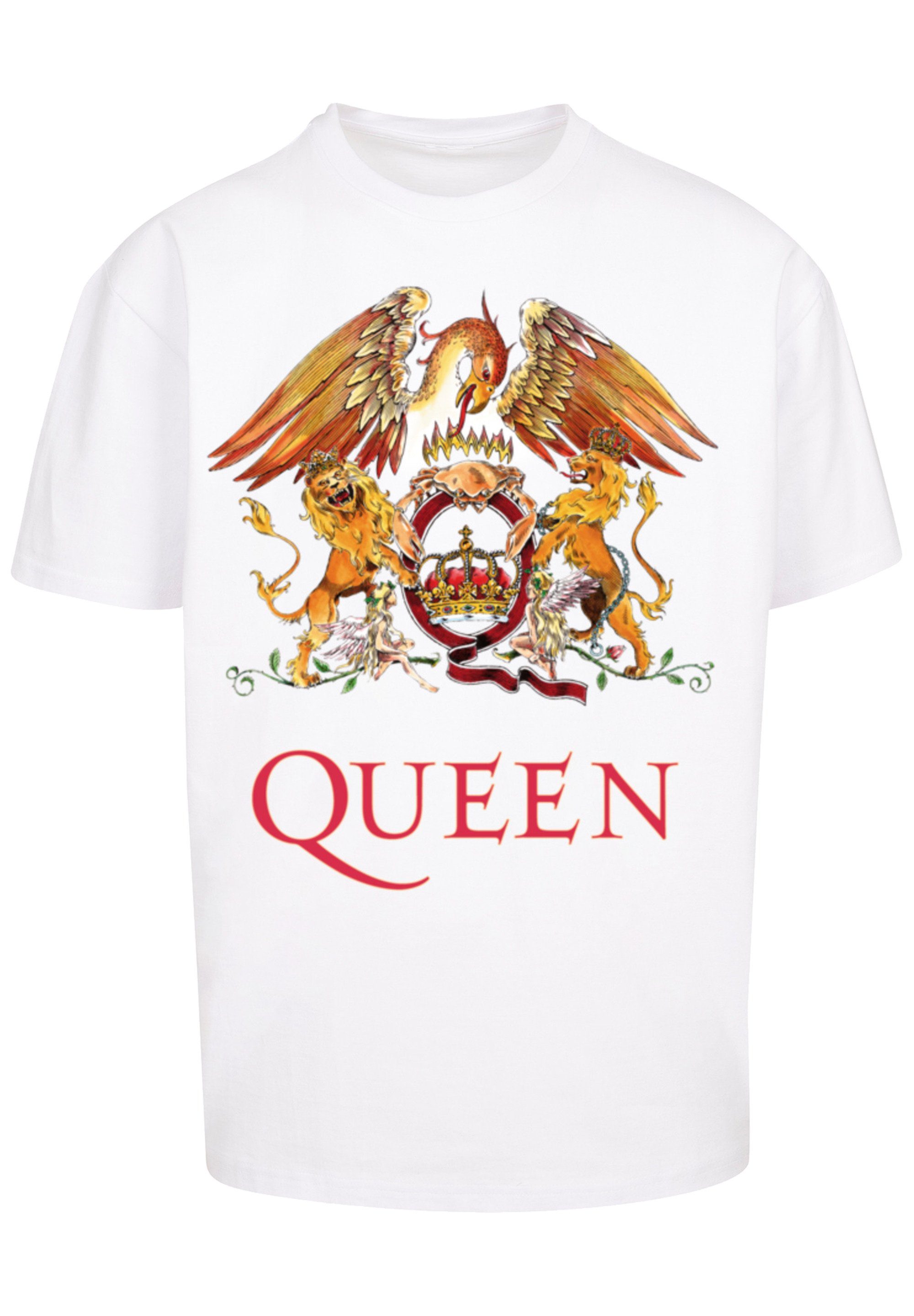 F4NT4STIC T-Shirt PLUS SIZE Queen Classic Crest Print weiß