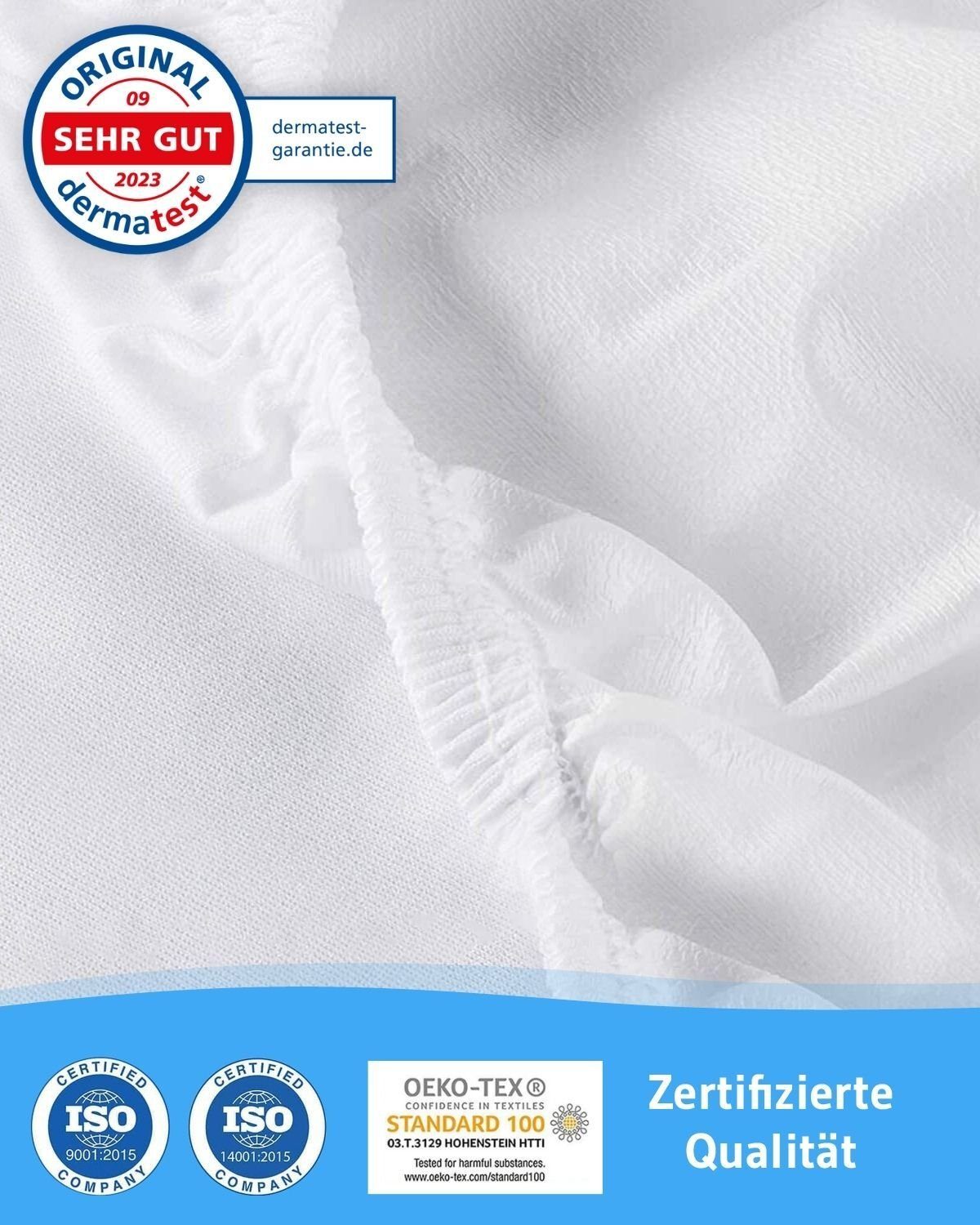 Matratzenschoner Atmungsaktive Matratzenauflage LISA Third of Life, 100% Wasserdichter Matratzenschutz, Matratzen-Topper mit Seitenwänden – Bild 4 von 5