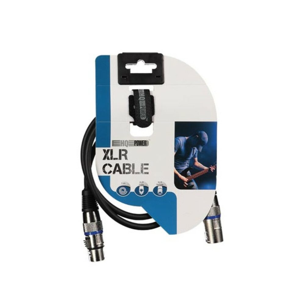 HQ POWER Smartphone-Dockingstation PROFESSIONELLES XLR-KABEL, XLR-STECKER AUF XLR-BUCHSE - SCHWARZ (1m), (1 St)
