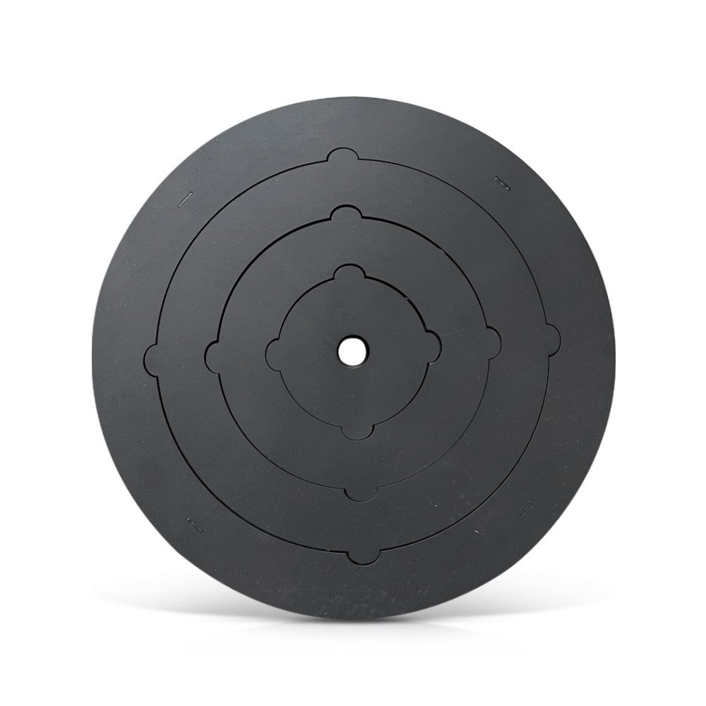 DAVR Metall Ofen-Topplatte Kochplatte Ø 40 cm für KazanoFF Ø 36 cm Stahl 4 mm 4 Ringe rund