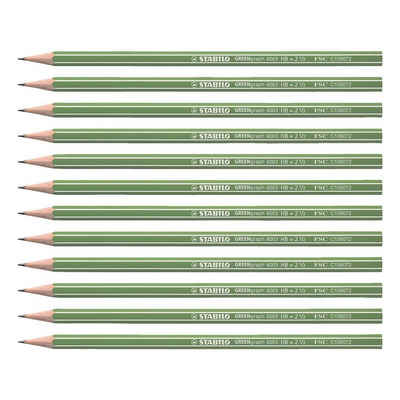 STABILO Bleistift GREENgraph 6003, (12-tlg), HB (mittelweich), Sechskant, ohne Radiergummi