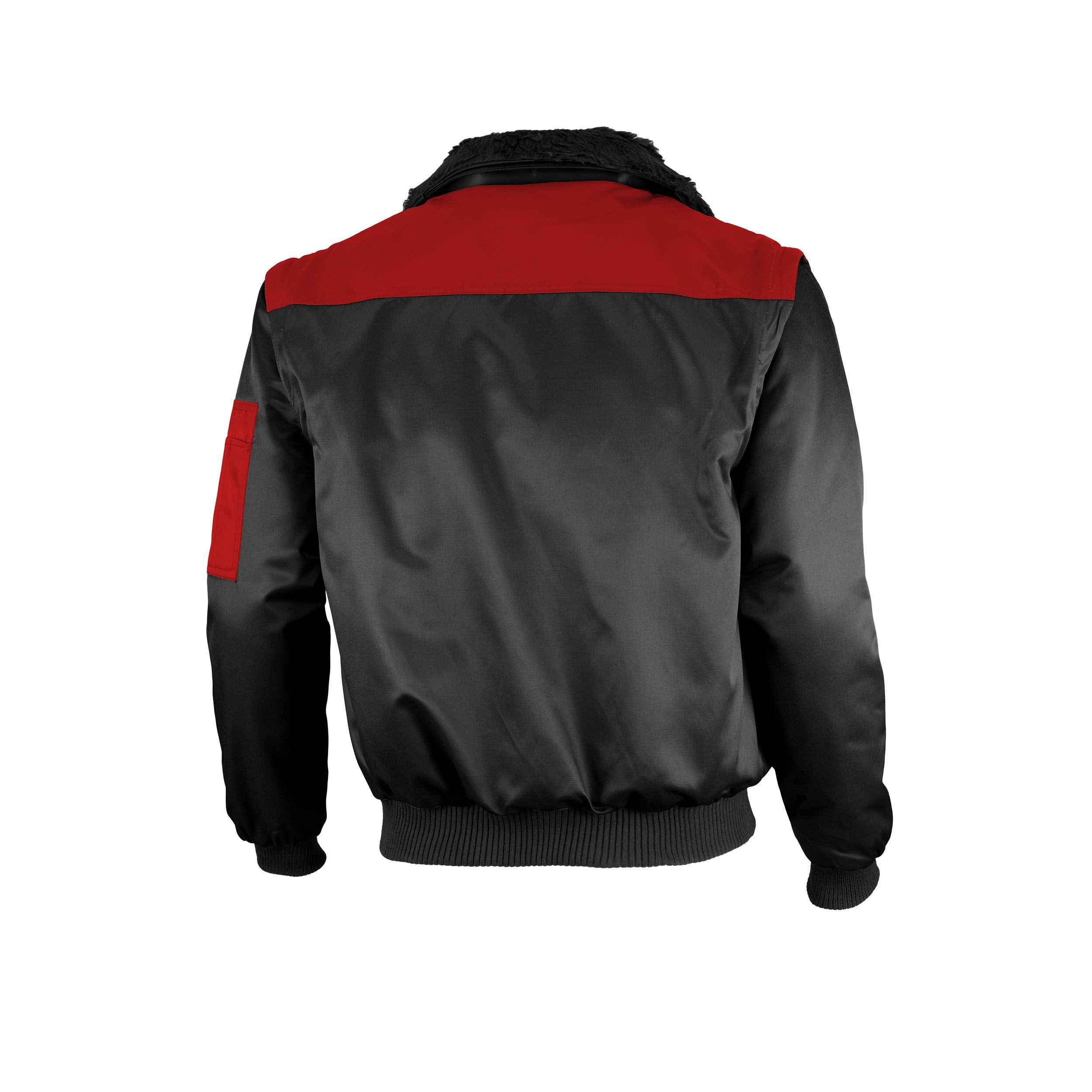 Qualitex Workwear Pilotenjacke Pilotenjacke zweifarbig schwarz/rot, günstig online kaufen