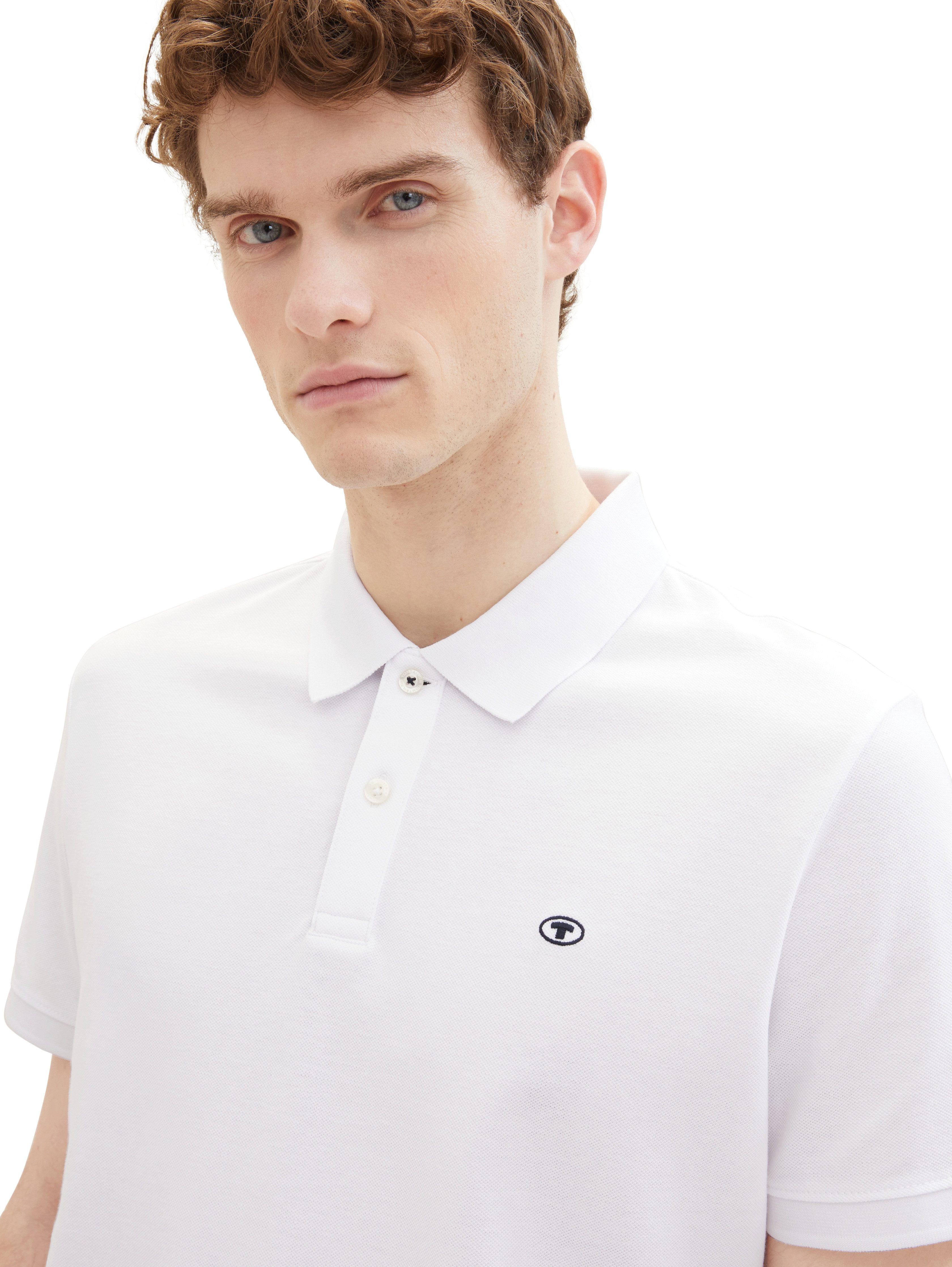 TOM TAILOR Poloshirt Regular mit Knopfleiste und Logo – Bild 3 von 5