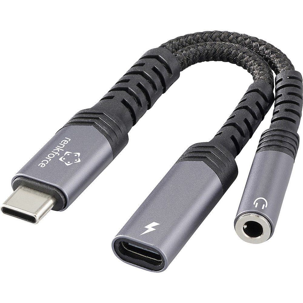 Renkforce Renkforce USB-C®, Audio Adapterkabel [1x USB-C® Stecker - 1x Audio, st USB-Adapter, 7.50 cm