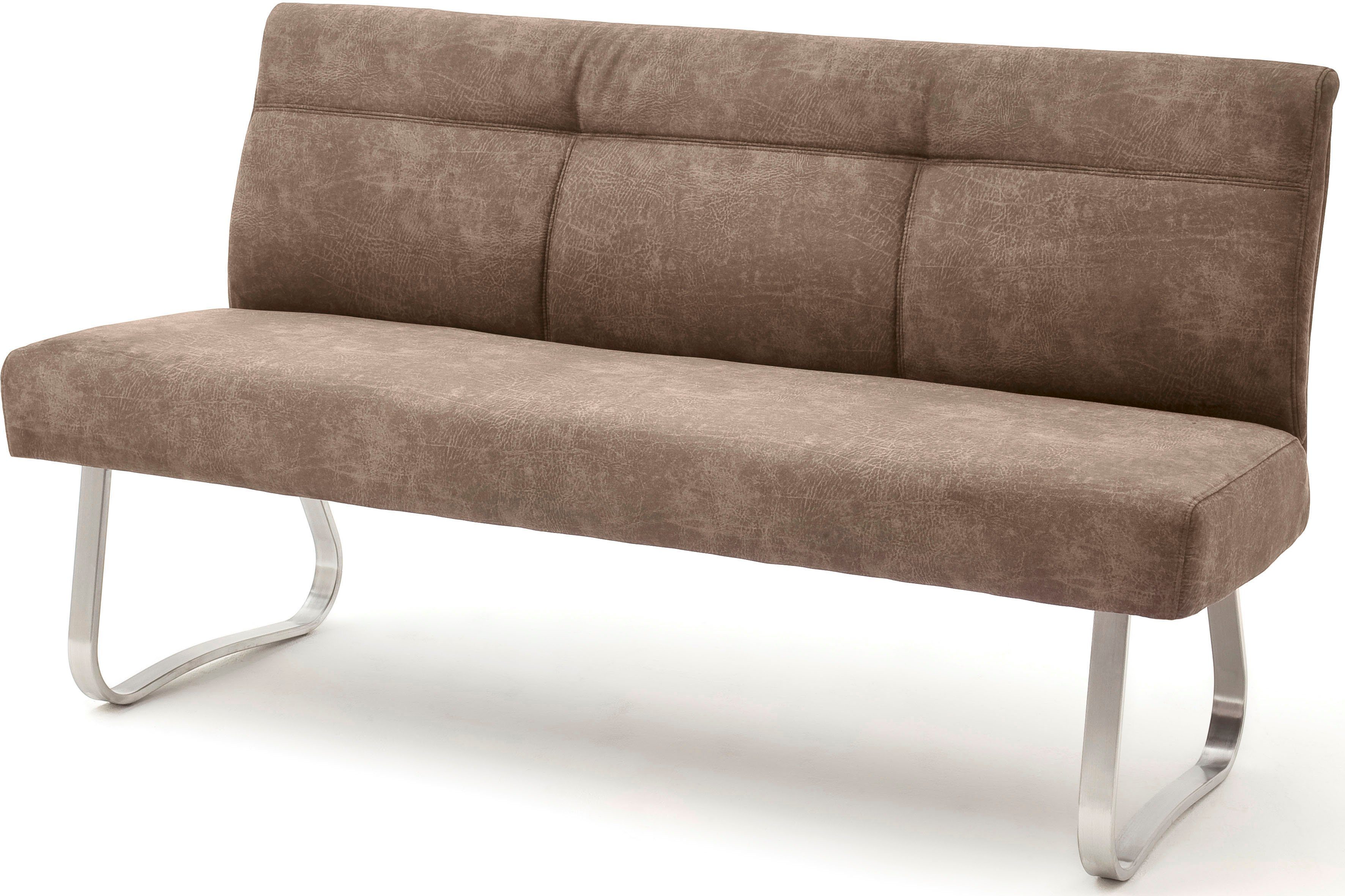 MCA furniture Polsterbank Talena, mit einem Edelstahl Gestell, in zwei Farbvarianten und zwei Breite