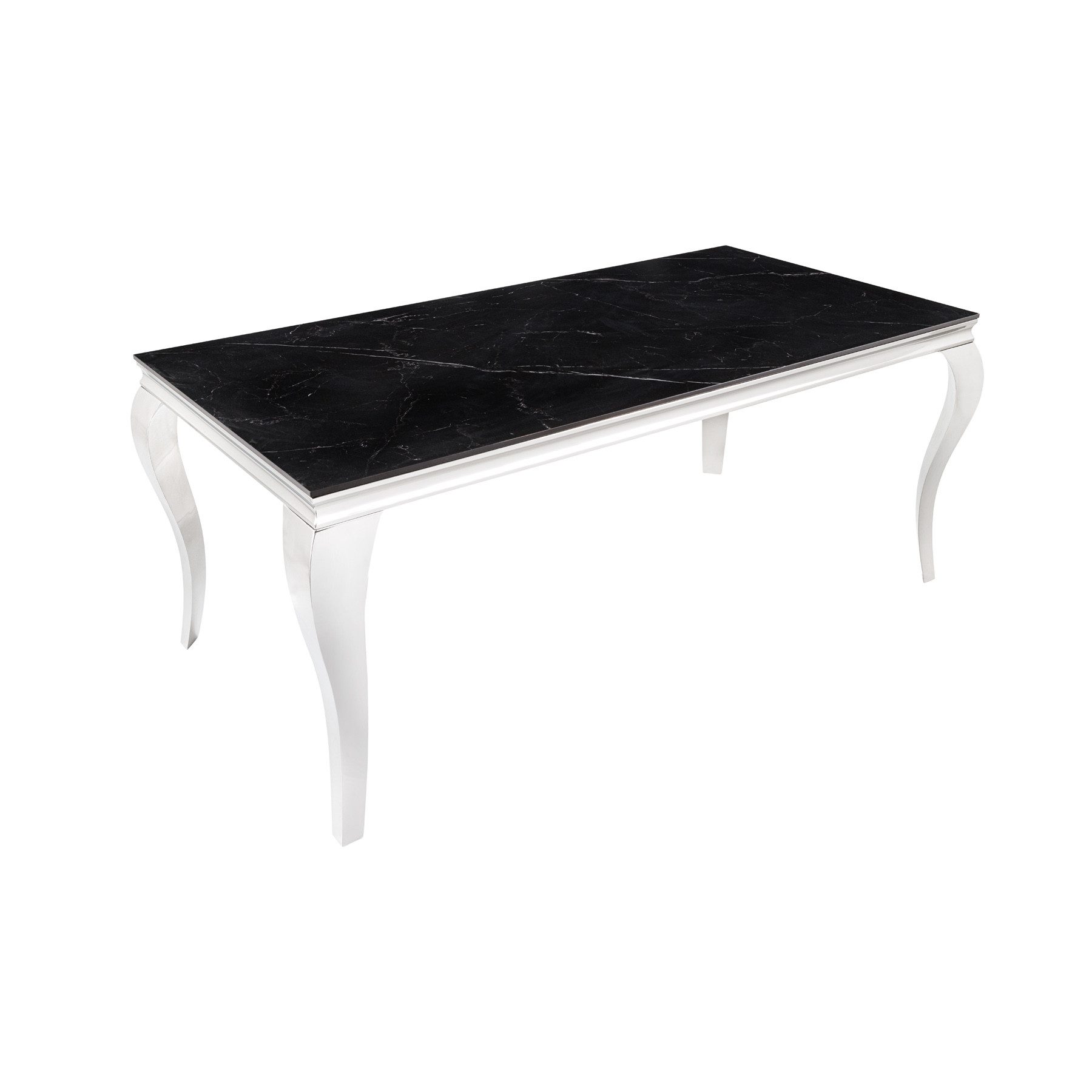 riess-ambiente Esstisch MODERN BAROCK 180cm schwarz / anthrazit / silber (E günstig online kaufen