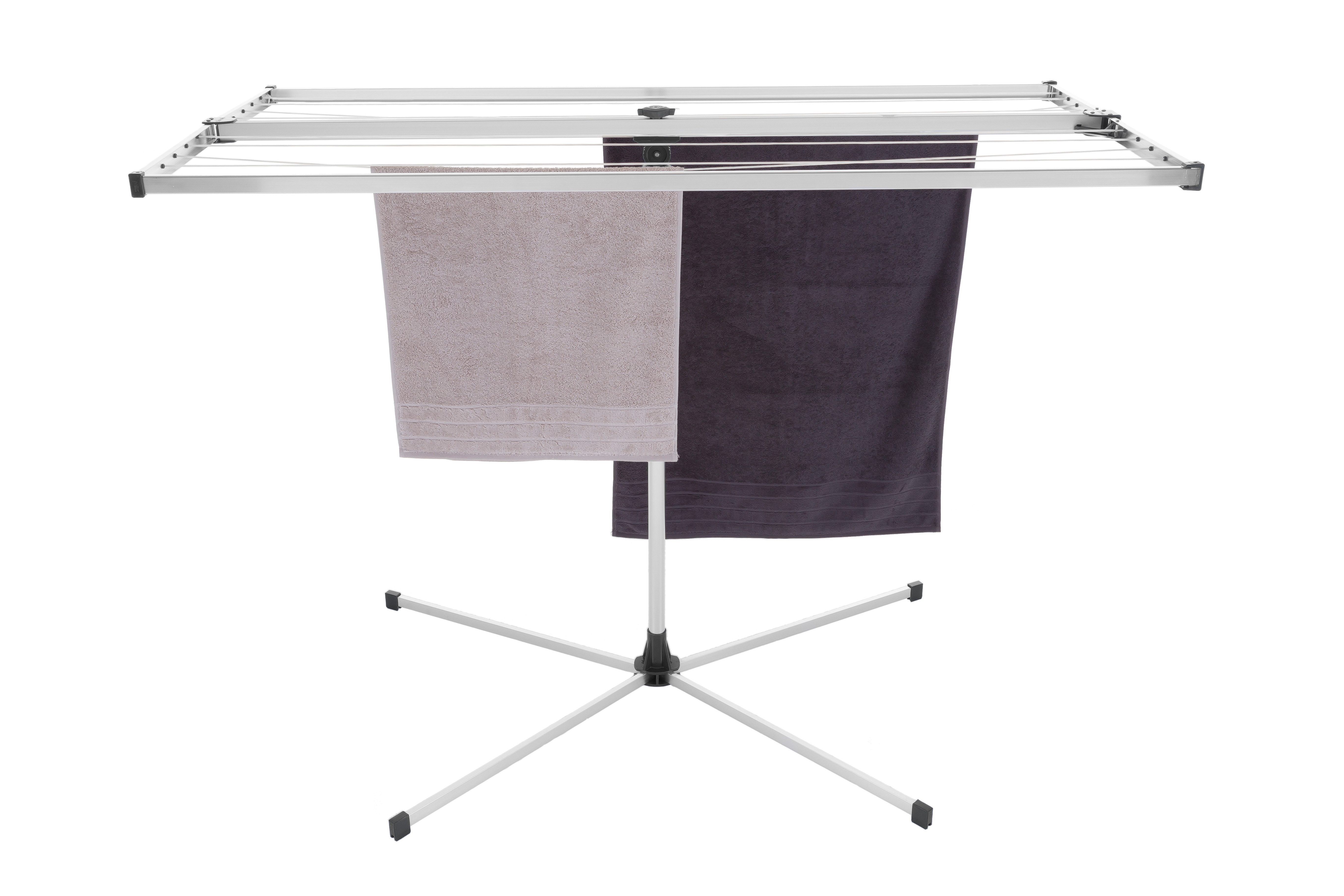 Stewi Wäscheständer Libelle BlackLine mit Kreuzfuss, 150 x 75 cm, 20 m