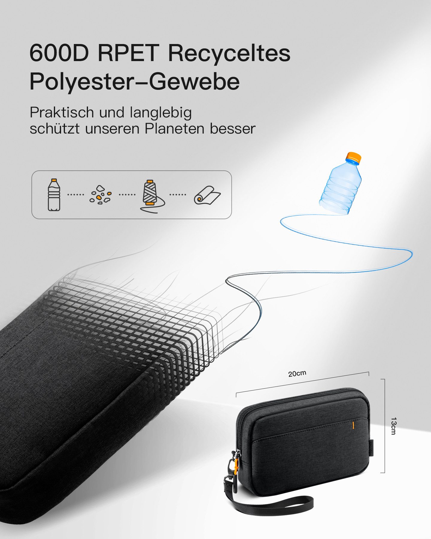 Inateck Taschenorganizer Kabeltasche Elektronik Organizer, Mehrzweck-Zubehörtasche