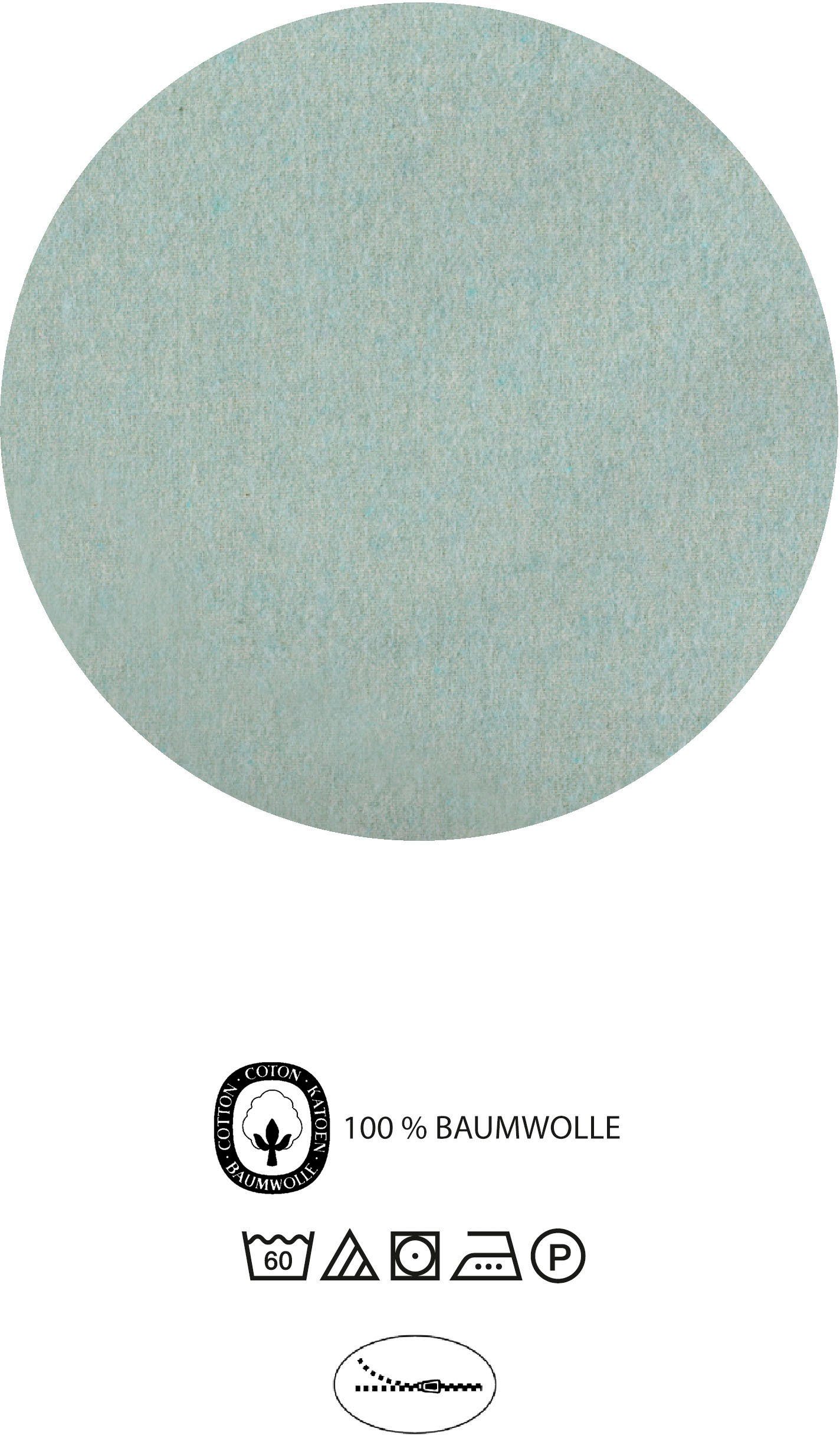 Biberna Kissenbezug 0840500 HERMAL Premium Biber Melange-Flanell 100% Baumwolle, (1 Stück), Kissenhülle, wärmend & weich, Reißverschluss, Satinpaspel – Bild 5 von 5