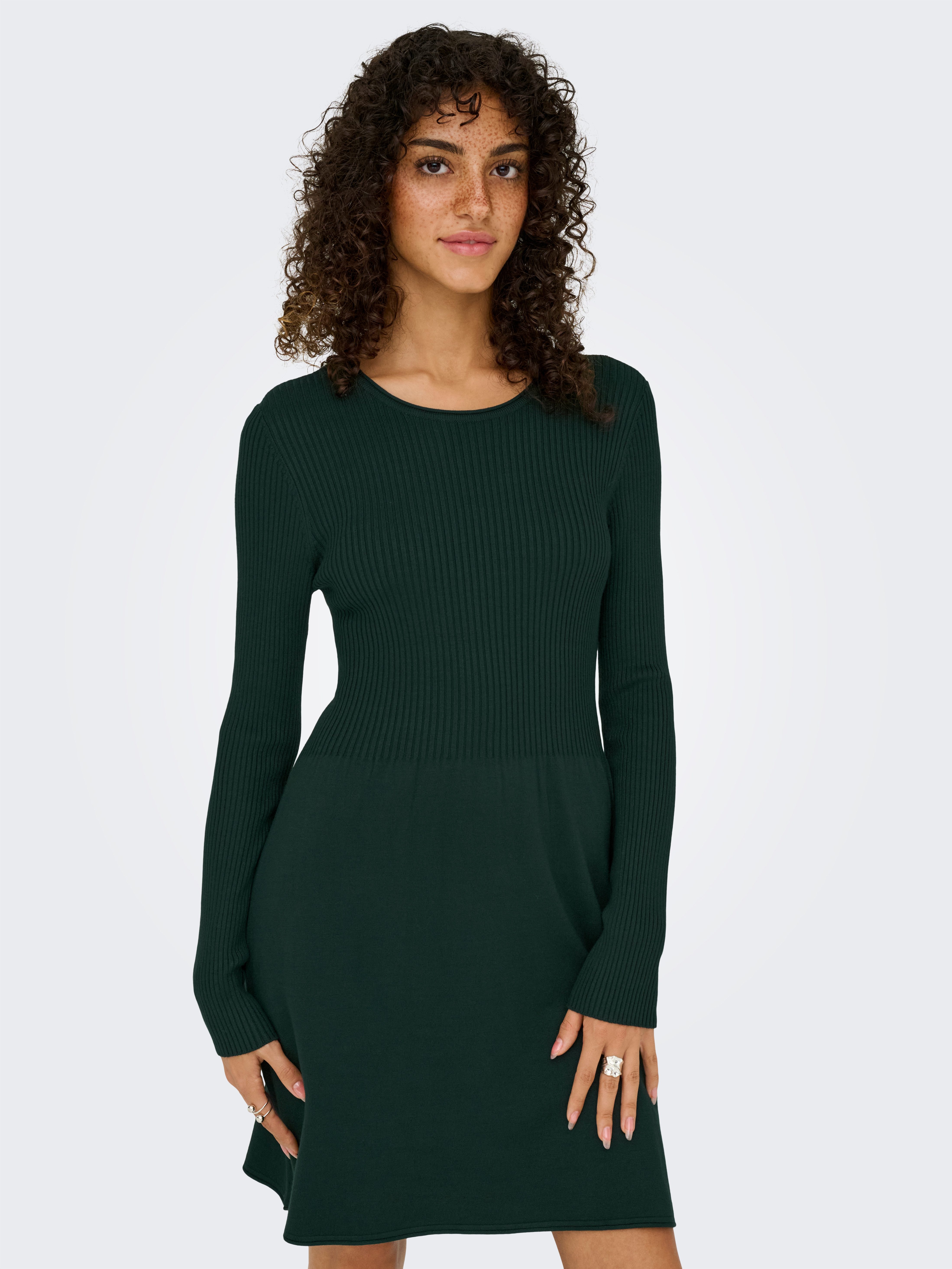 ONLY Strickkleid ONLALMA L/S O-NECK DRESS KNT NOOS günstig online kaufen