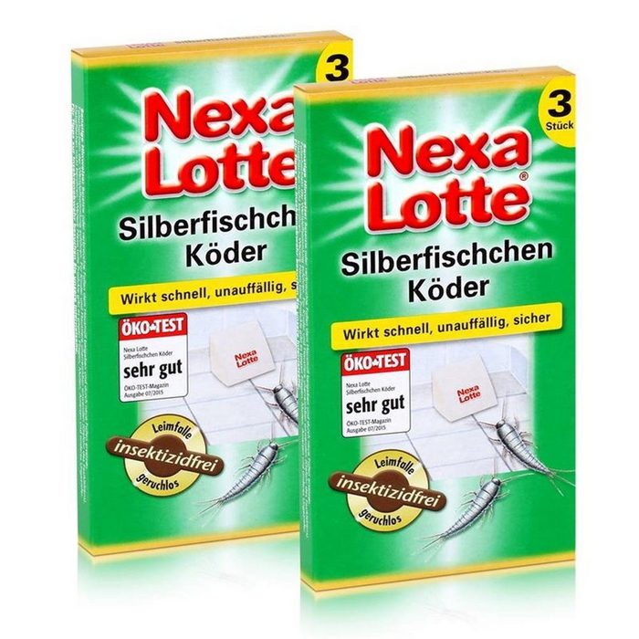 Nexa Lotte Insektenfalle Nexa Lotte Silberfischchen Köder 3 stk. - Leimfalle geruchlos (2er Pac