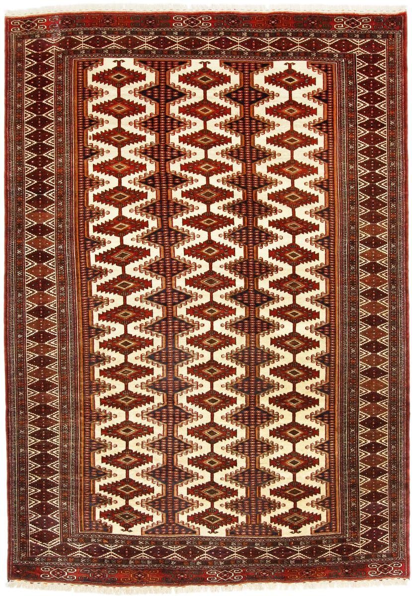 Orientteppich Turkaman 222x315 Handgeknüpfter Orientteppich / Perserteppich, Nain Trading, rechteckig, Höhe: 6 mm