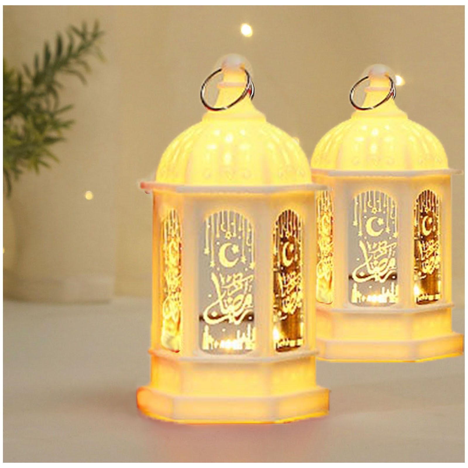 MUPOO Kerzenhalter Nachtlicht 2St. Eid Mubarak Laterne, Batterie, Ramadan M günstig online kaufen