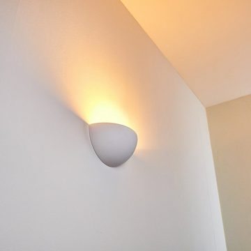hofstein Wandleuchte »Clotes« Wandlampe aus Keramik weiß, ohne Leuchtmittel, Wandlampe mit Lichteffekt, Diese Lampe ist mit Farben bemalbar