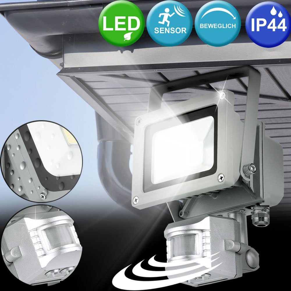 EGLO LED Wandstrahler, 10 Watt LED Wand Bau Strahler Fluter