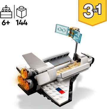 LEGO® Konstruktionsspielsteine Spaceshuttle (31134), LEGO® Creator 3in1, (144 St)